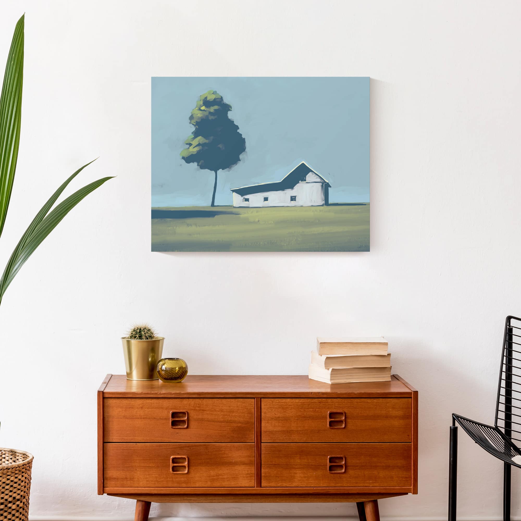 Barn And Big Sky 20" x 16" Canvas Wall Art