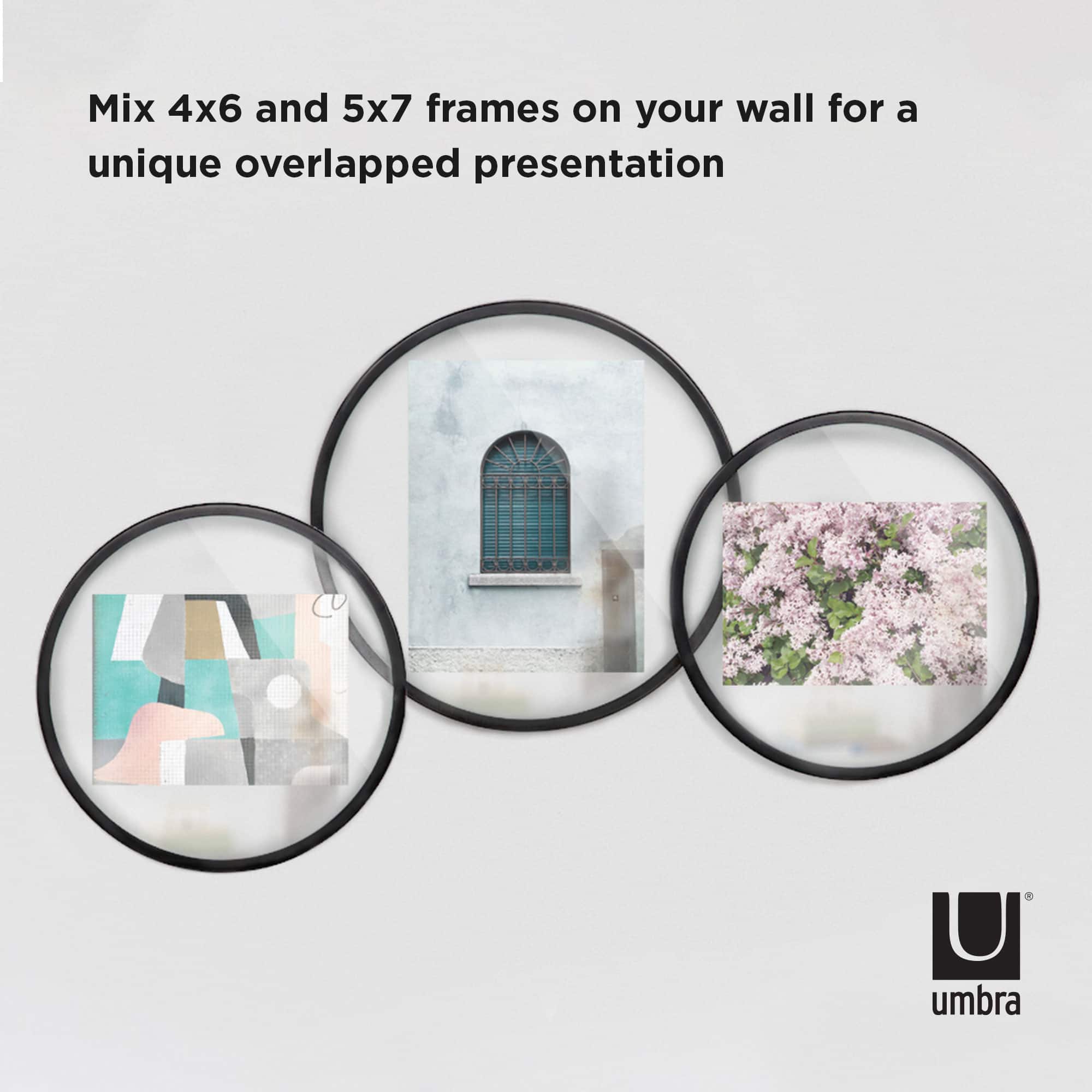 Umbra Black Infinity Round 4" X 6" Picture Frame