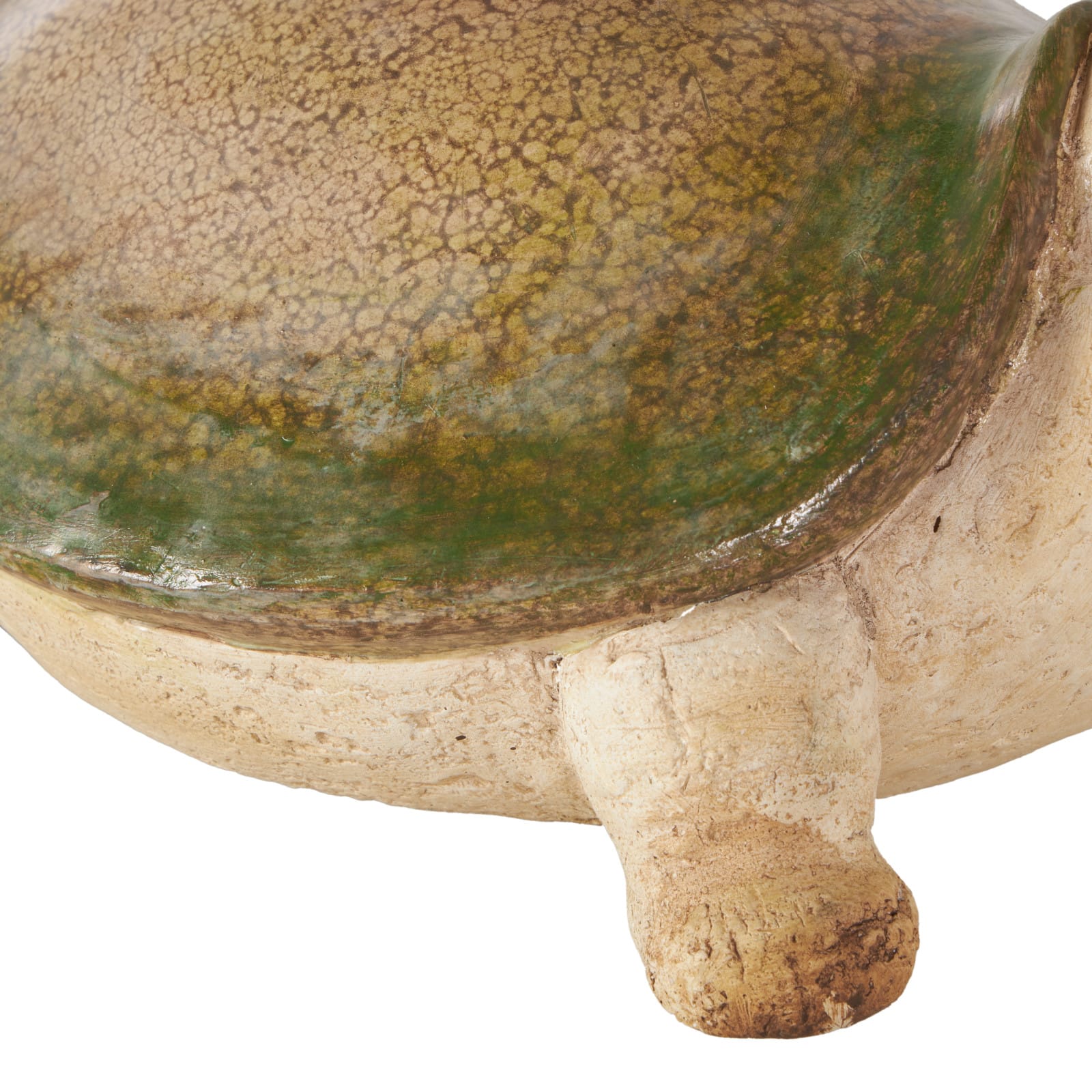 8" Cream & Green Magnesium Oxide Turtle Garden Sculpture