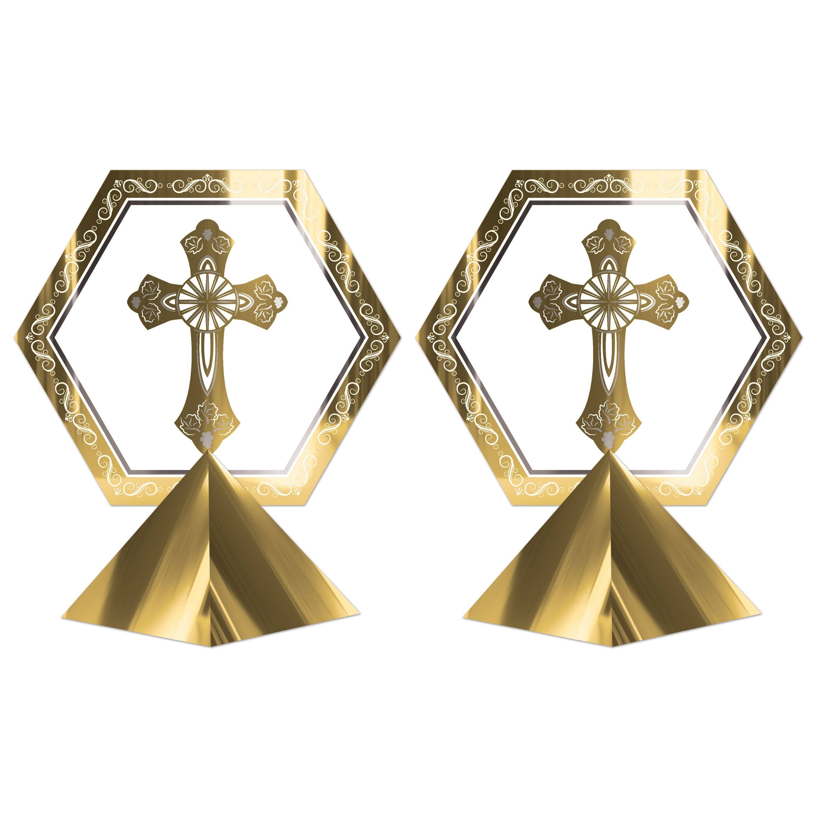 Beistle 11.5" 3D Foil Religious Centerpieces, 2ct.