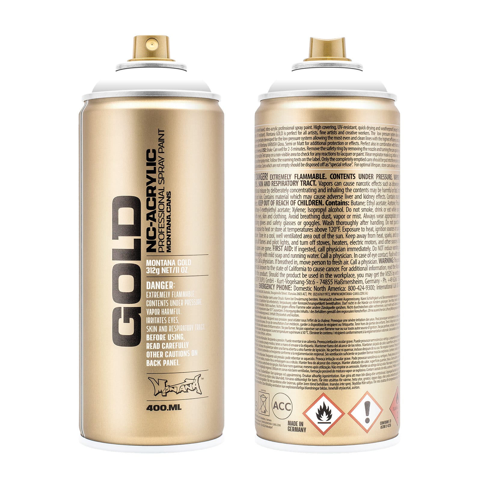 Montana™ Cans GOLD Shock Color Spray Paint, 400mL