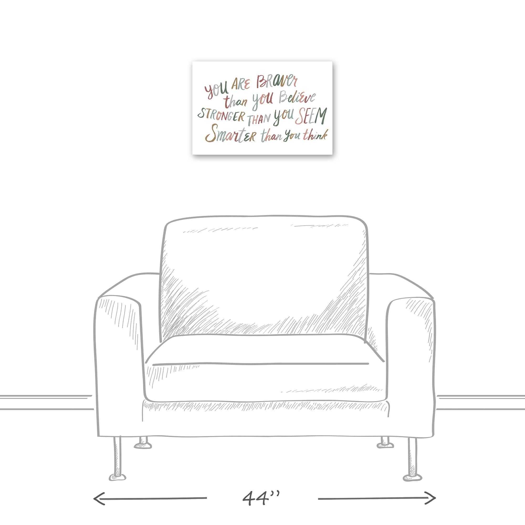 You Are Brave 18" x 12' Canvas Wall Art