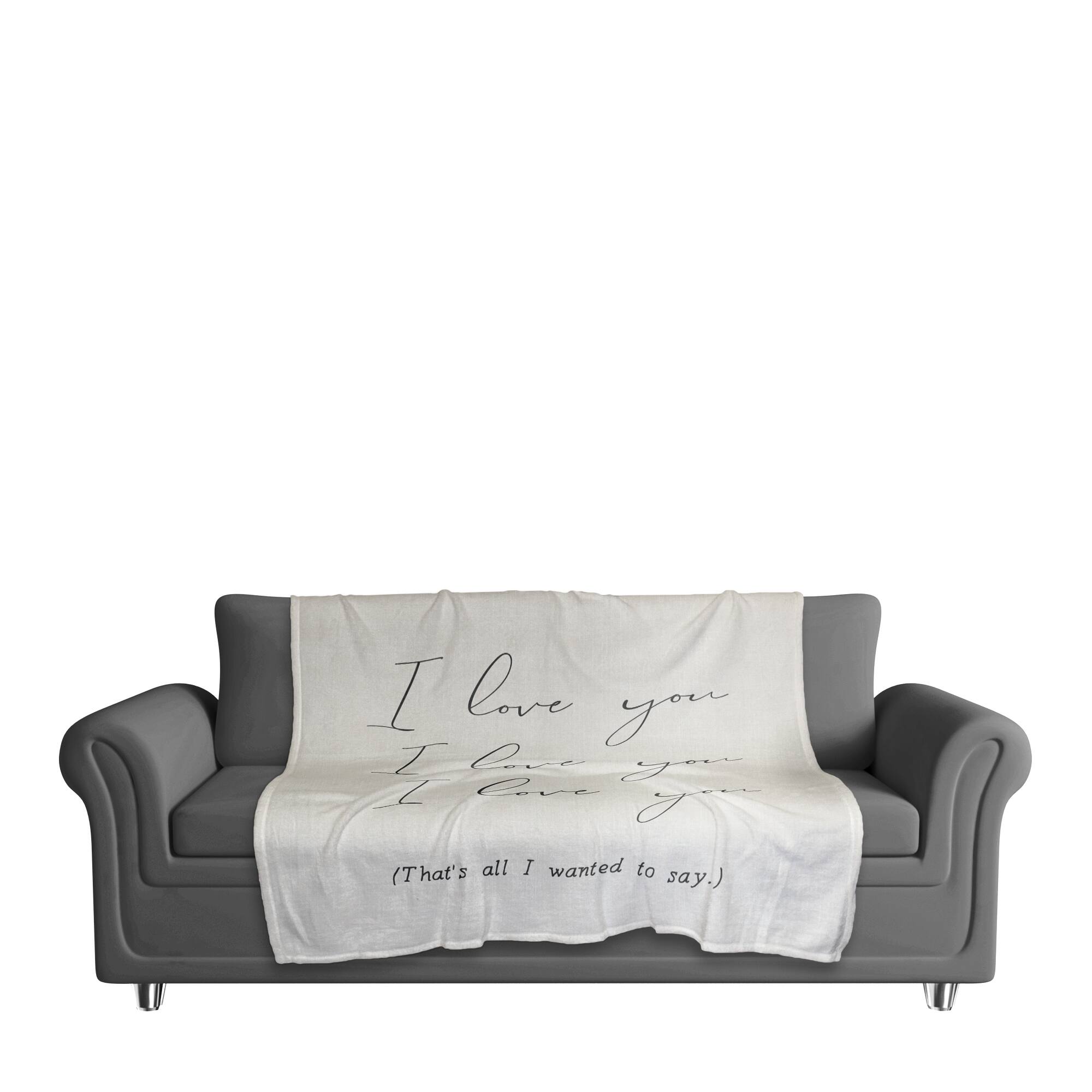 50" x 60" I Love You That's All Coral Fleece Throw Blanket
