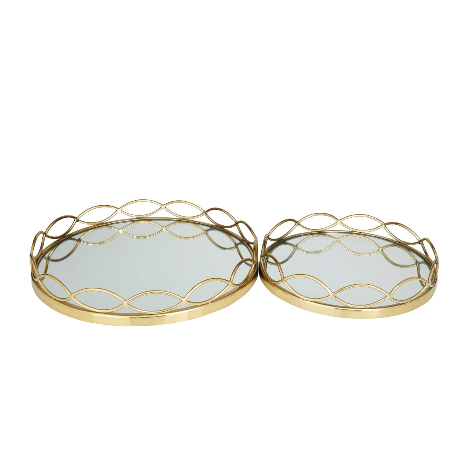 Contemporary Metal Tray Set