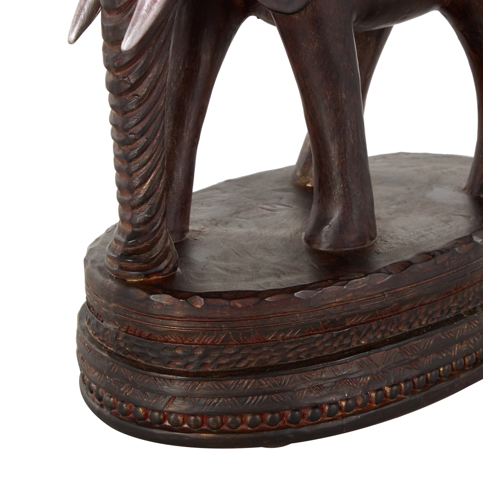 16" Multicolor Safari Animals Stacked Decorative Sculpture with Round Base