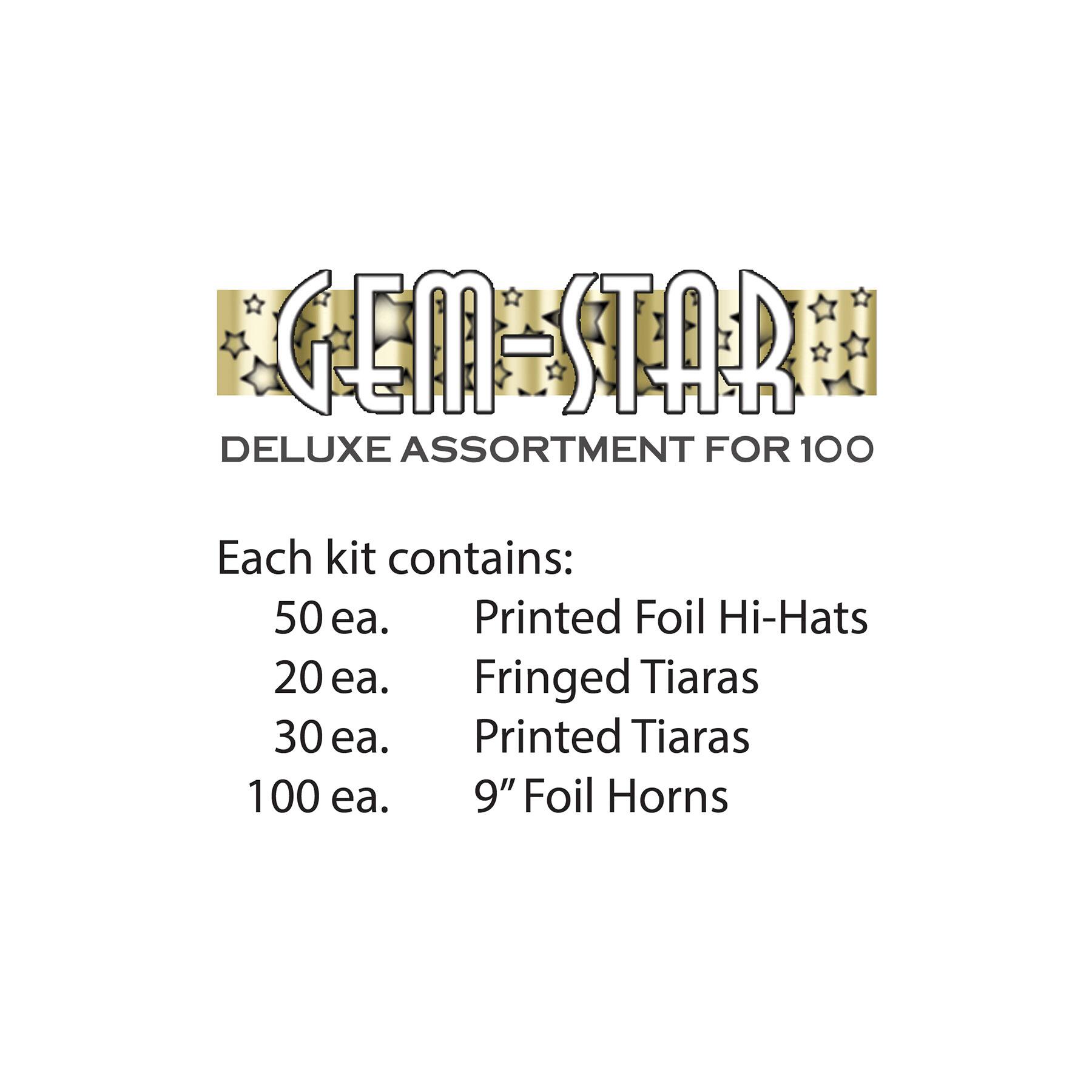 Beistle Gold & Black New Year Gem Star Deluxe Accessory Kit 