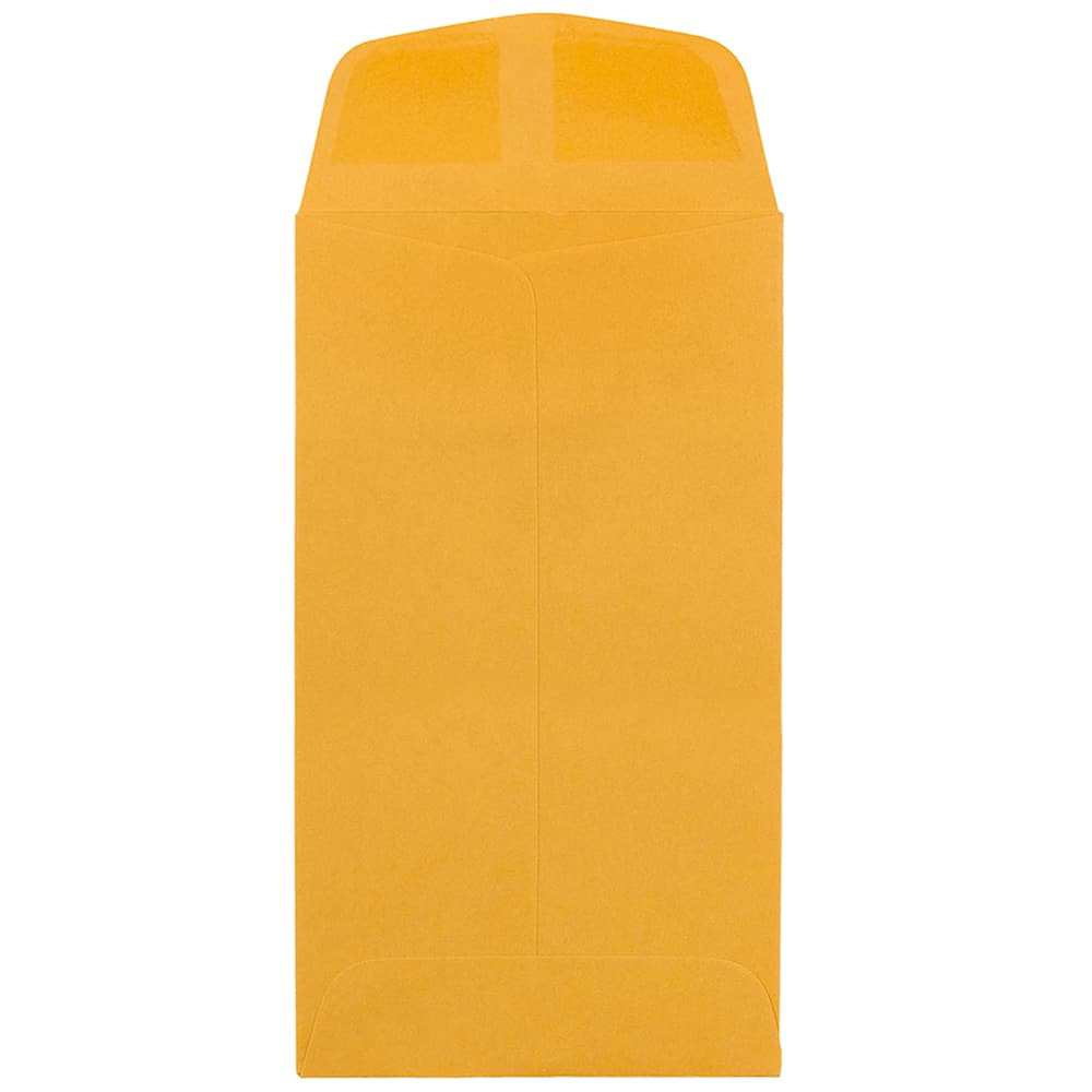 JAM Paper 3.375" x 6" Brown Kraft Recycled Coin Business Envelopes, 100ct.