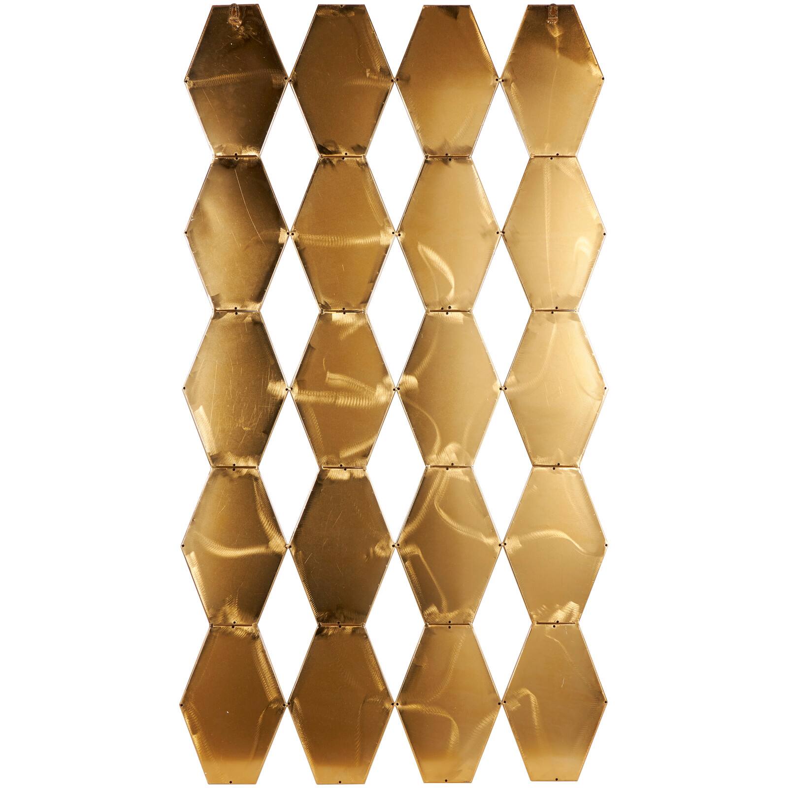 Gold Diamond & Hexagon Wall Mirror