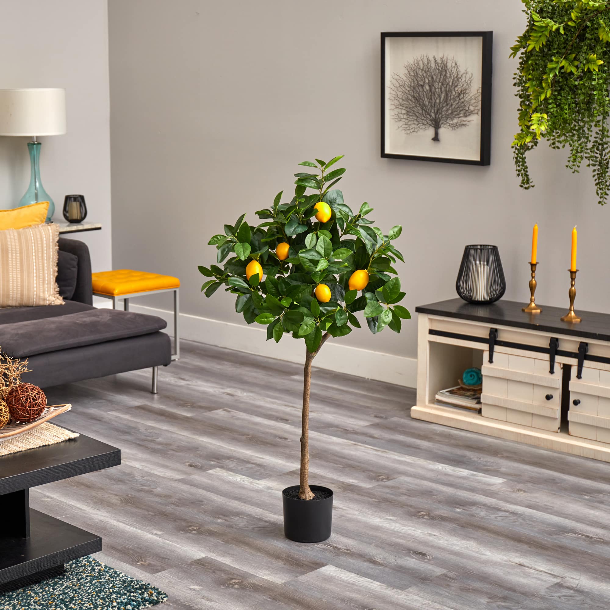 4ft. Potted Lemon Artificial Tree
