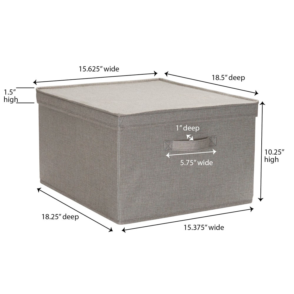 Household Essentials Fabric Storage Bin with Lid, 2ct.