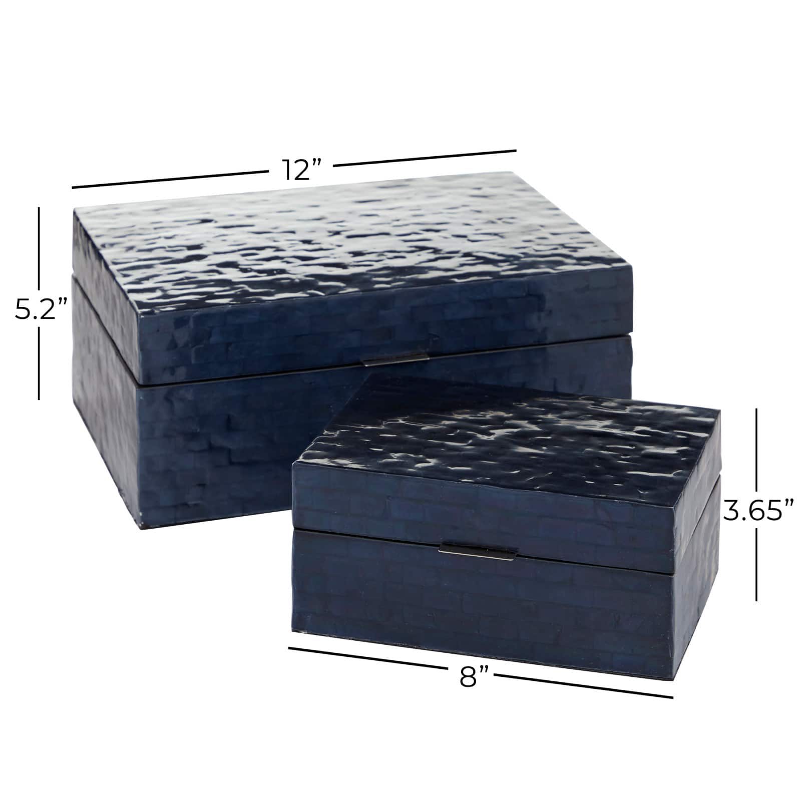 Blue Capiz Coastal Box Set