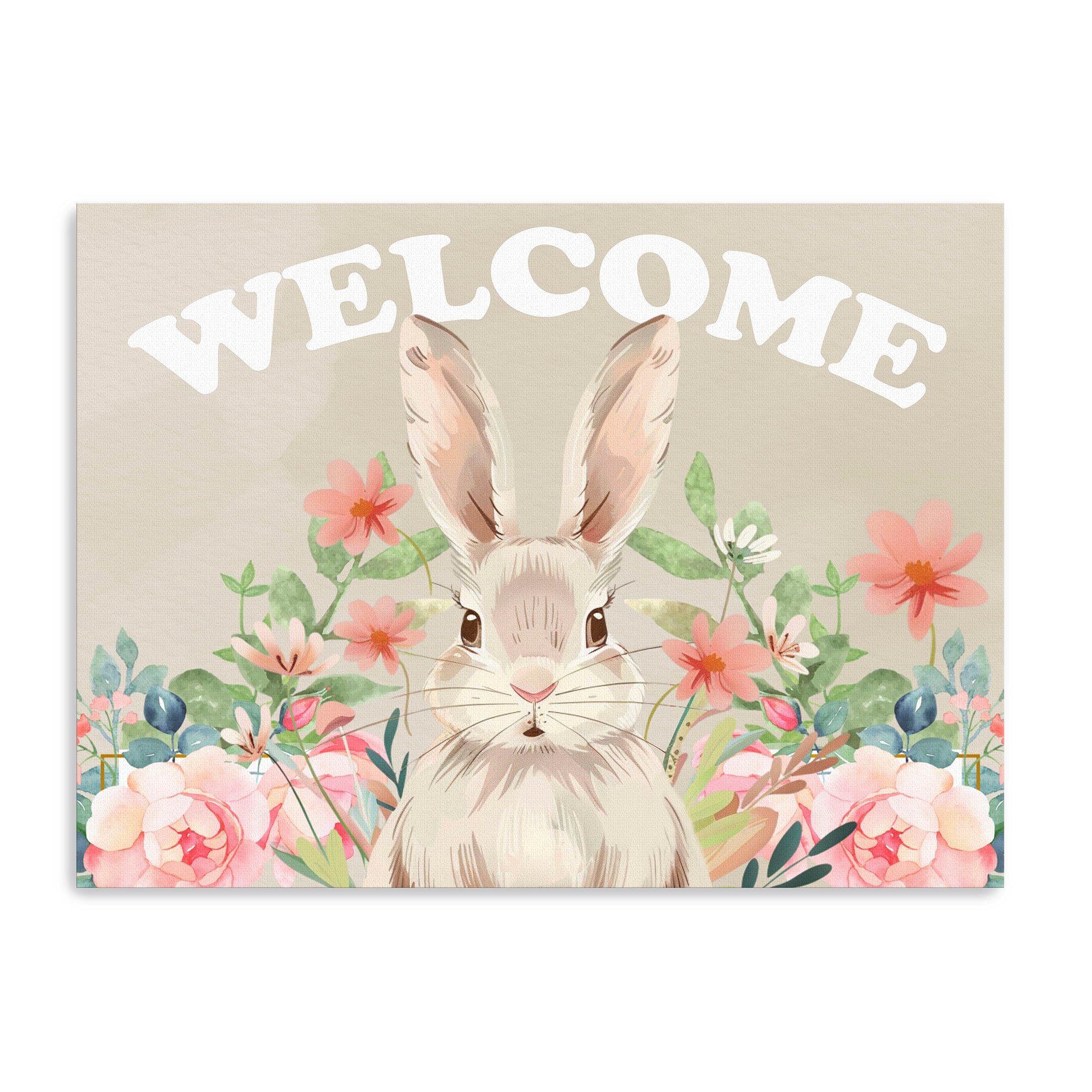 Lumaprints Welcome Bunny Canvas Giclée Art