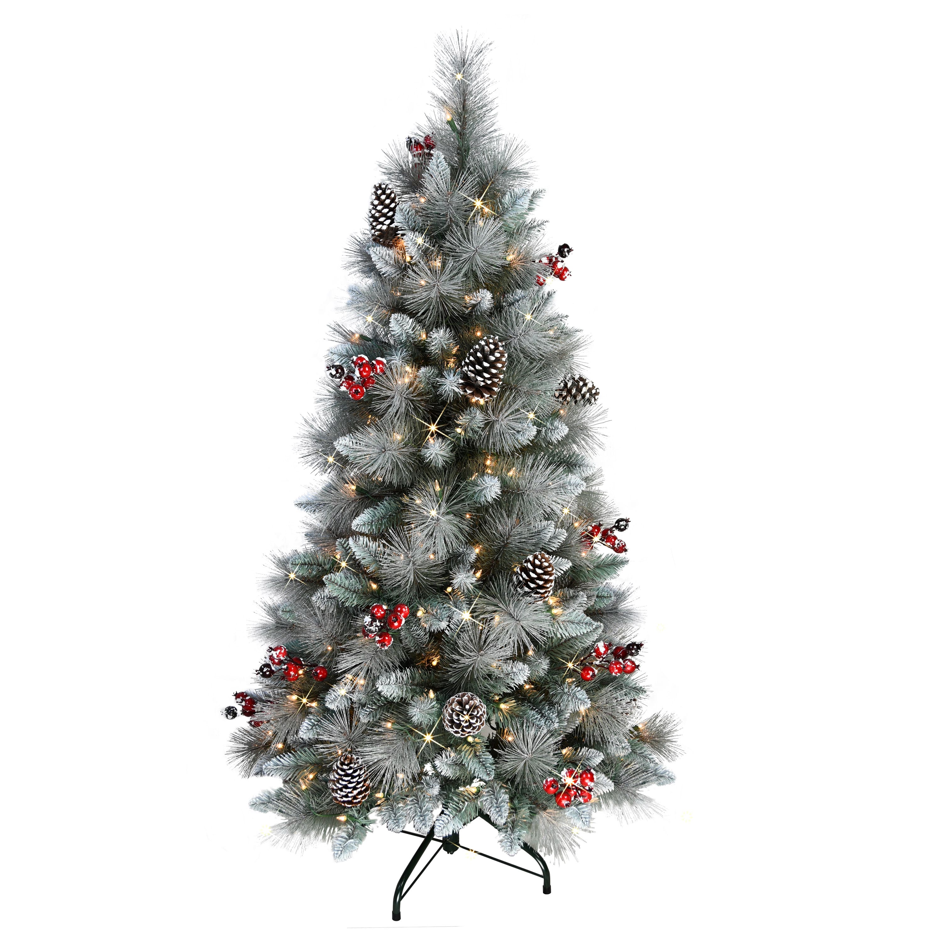 6 Pack: 4.5ft. Pre-Lit Sterling Pine Artificial Christmas Tree, Clear Lights