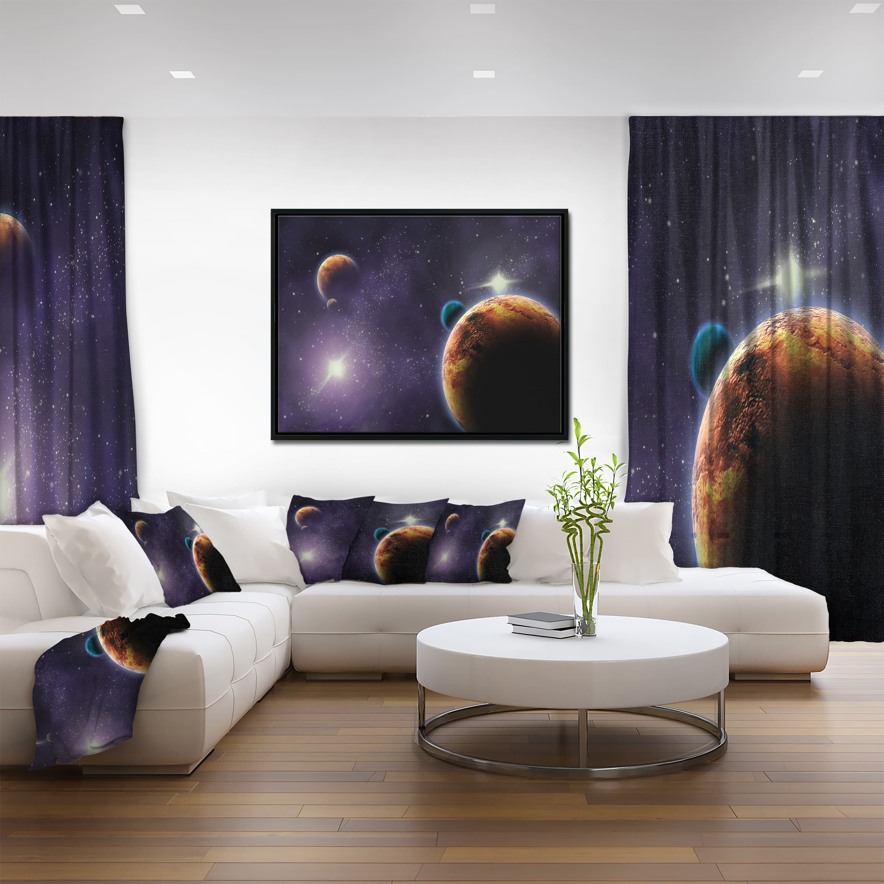 Designart - Planets in Deep Dark Space
