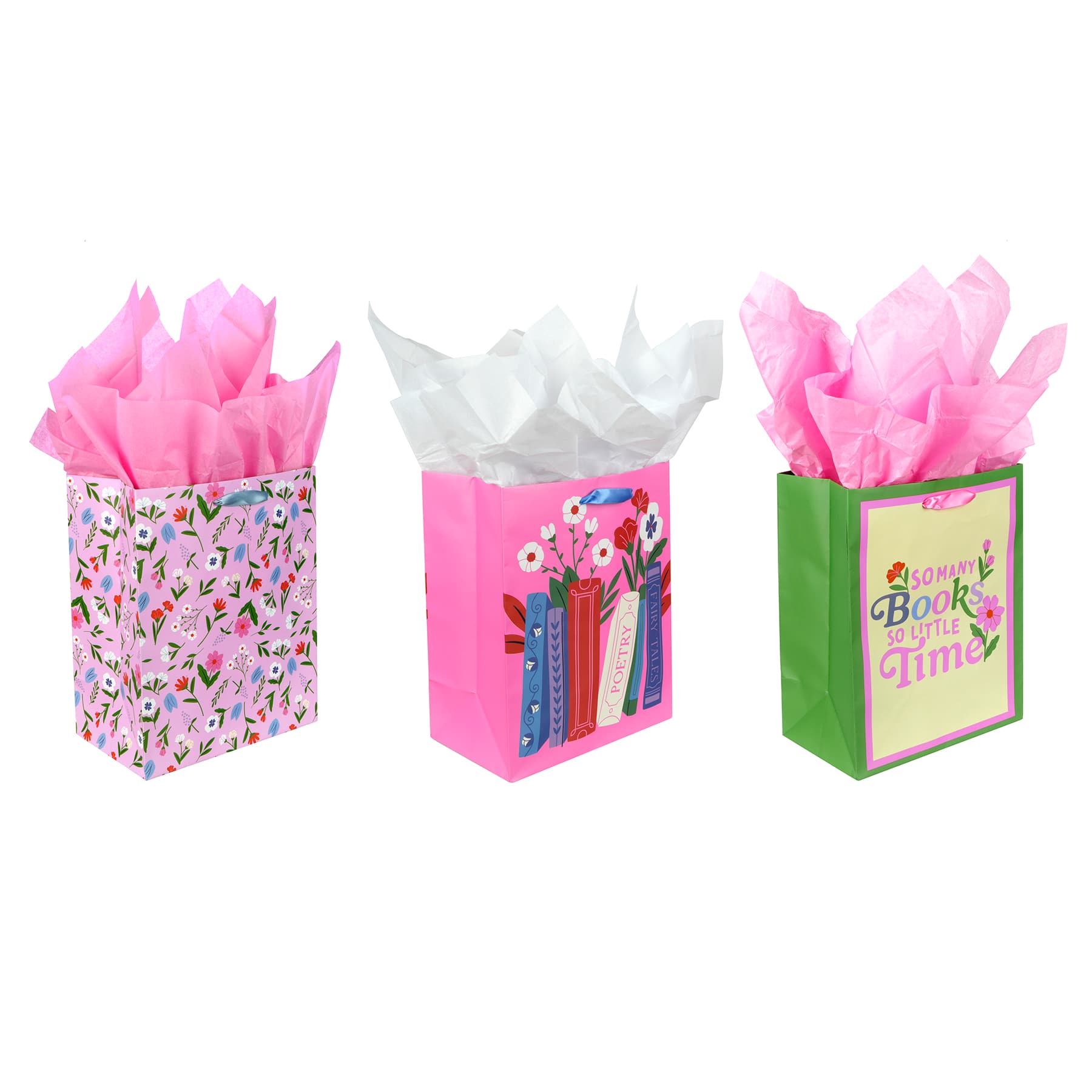 Assorted Bookish Gift Bag with Tissue Set, 1pc. by Fab Finds
