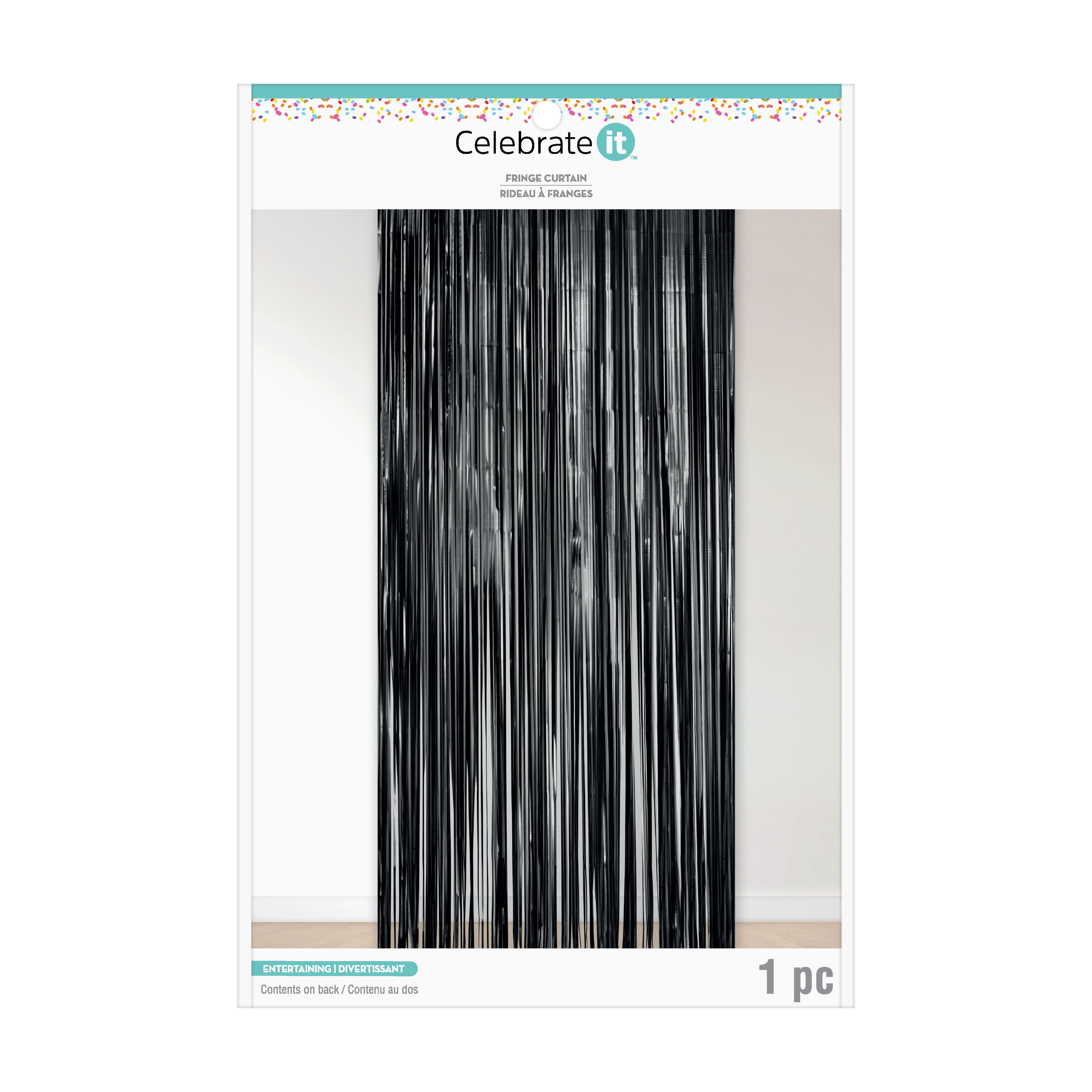 Black Fringe Curtain by Celebrate It™