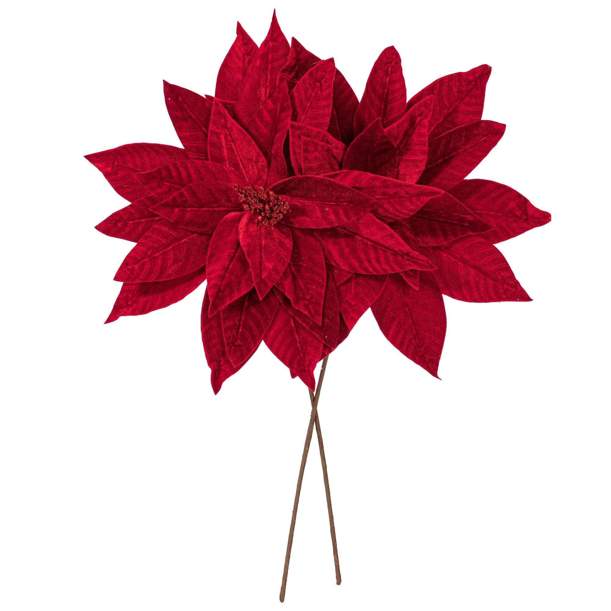 Vickerman 21.5" Red Poinsettia Stems, 2ct. | Michaels®