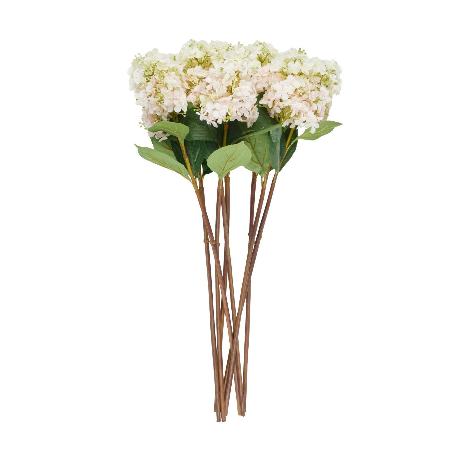 34" White Hydrangea Artificial Flower Stem