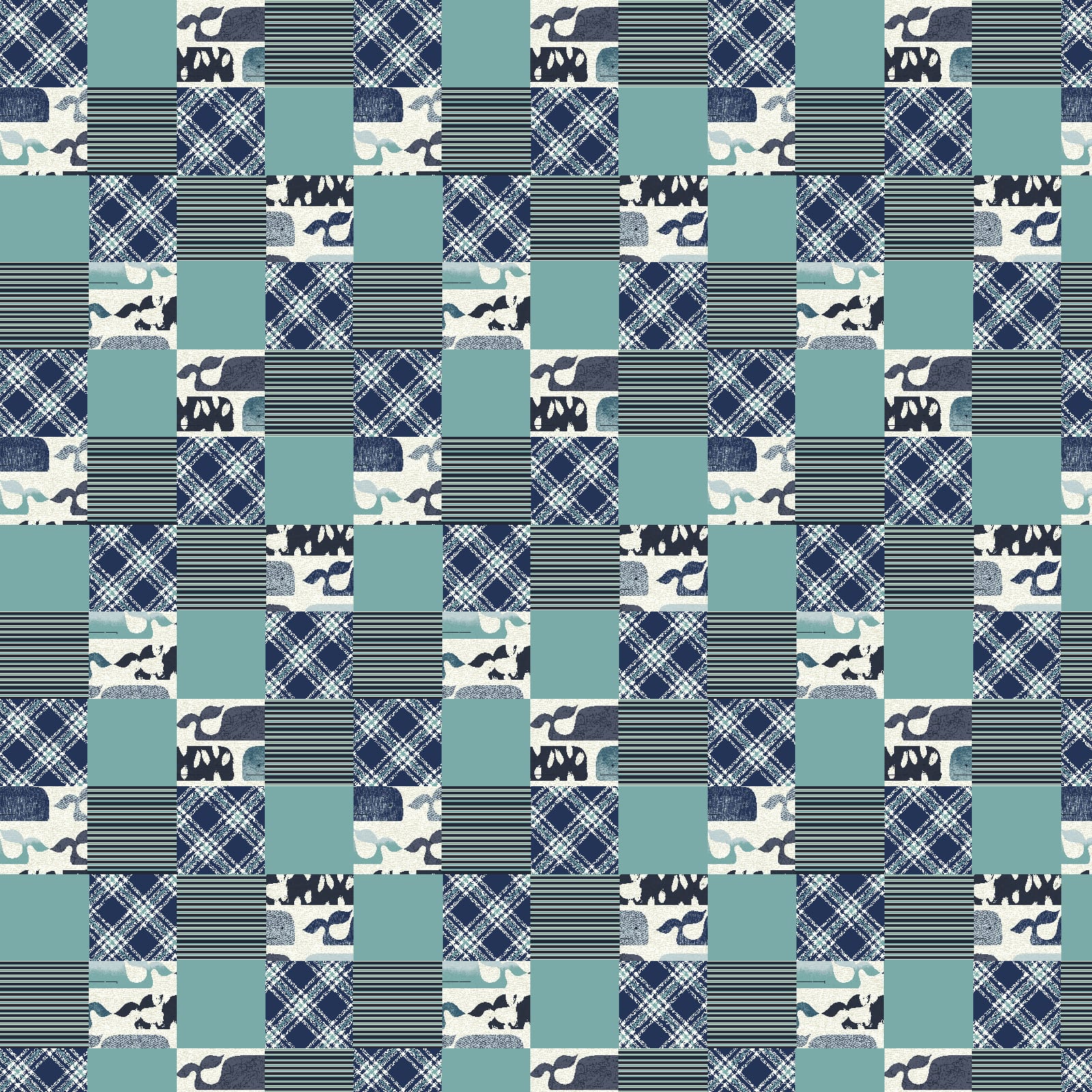 Springs Creative Baby Whale Patches Multi Substrate Fabric