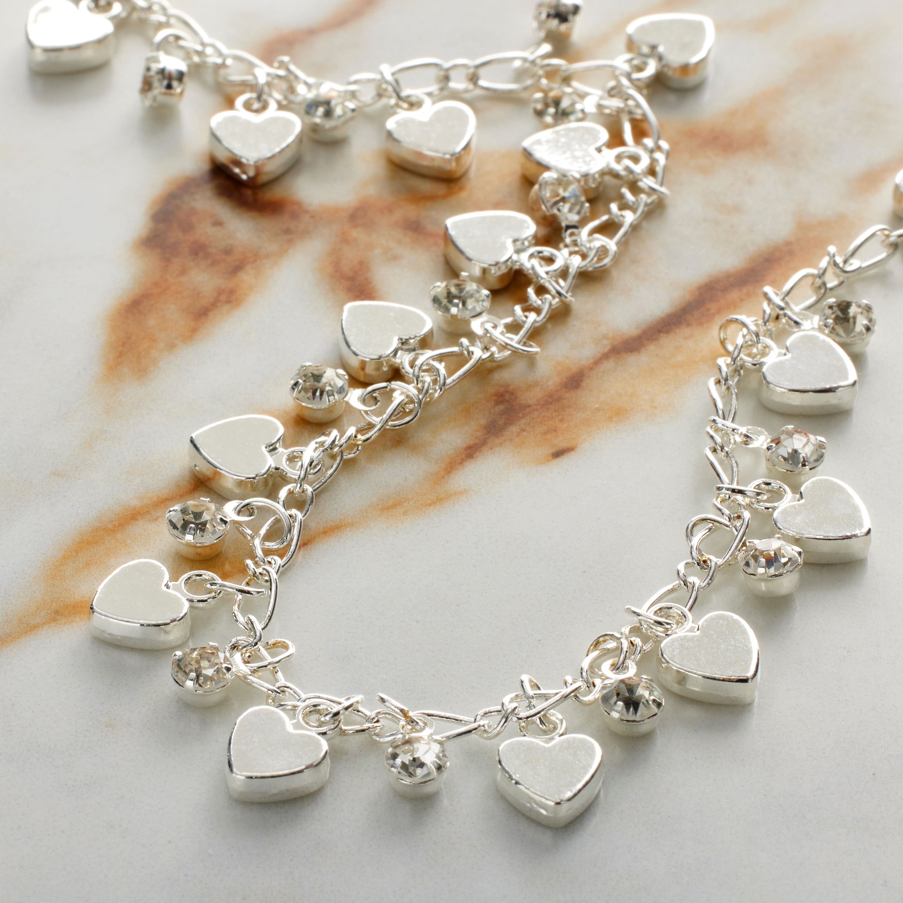 12 Pack: Silver Small Heart Metal Chain by Bead Landing™