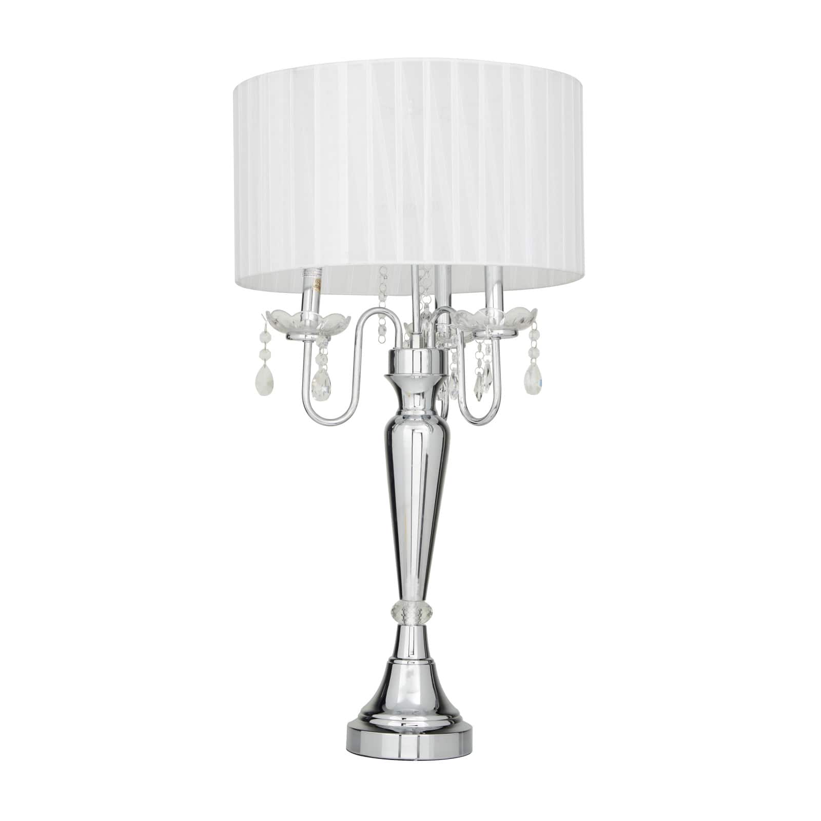 Silver Metal Table Lamp 16" x 16" x 31