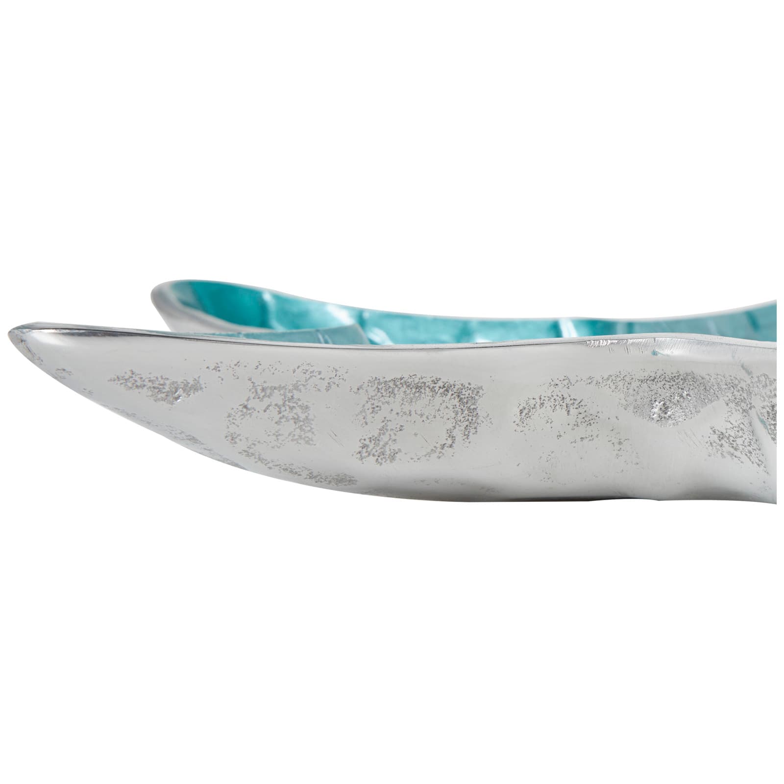 Blue Handmade Enameled Textured Aluminum Starfish Decorative Bowls Set