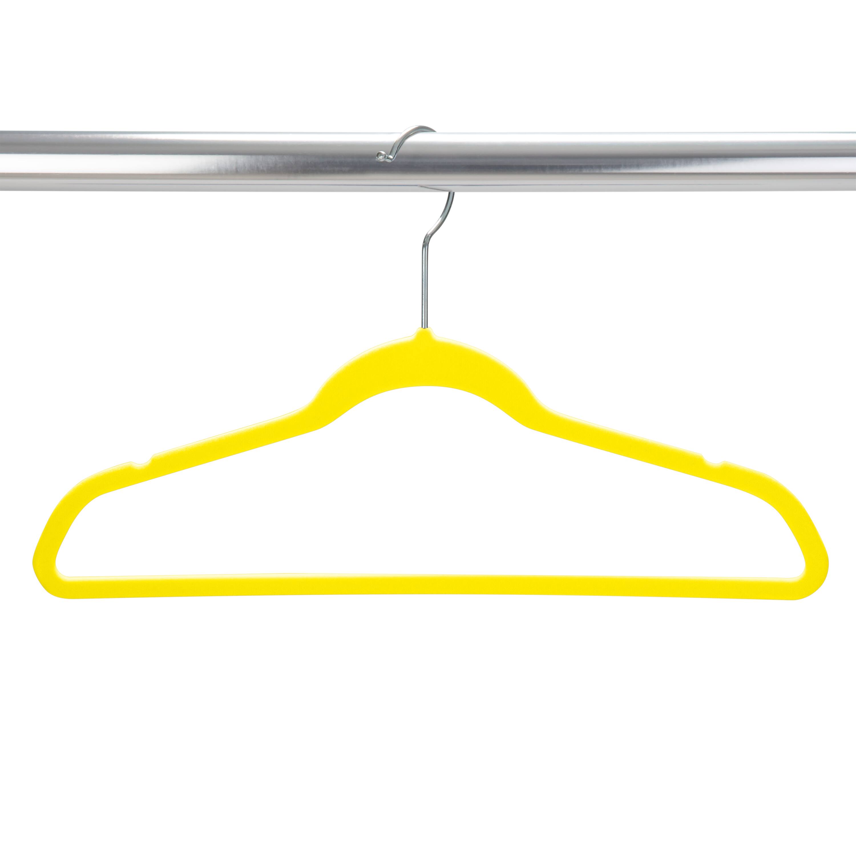 Simplify Multicolor Neon 13.75" Kids Velvet Hangers Pack