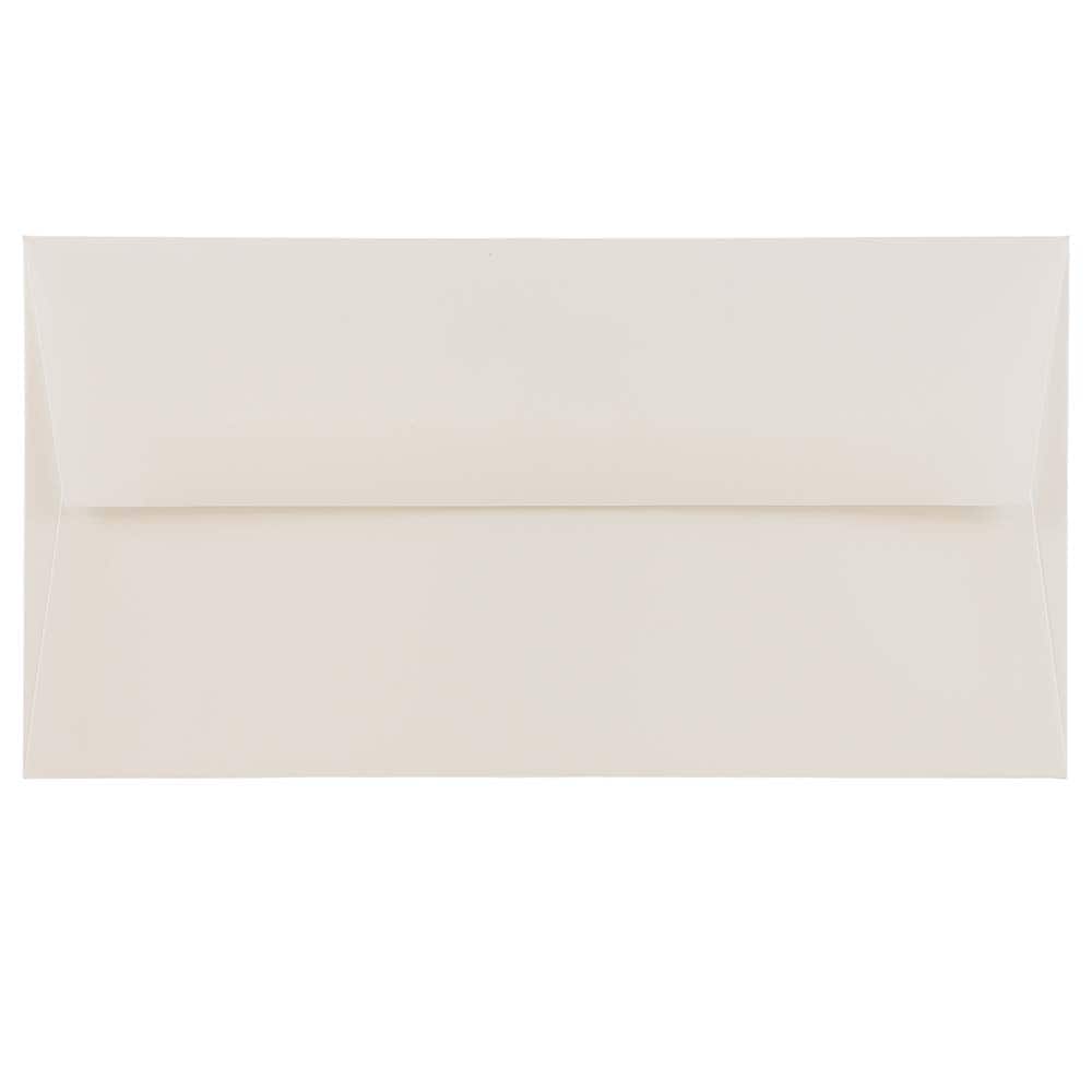 JAM Paper 3.825" x 7.5" Bright White Wove Monarch Strathmore Invitation Envelopes, 50ct.