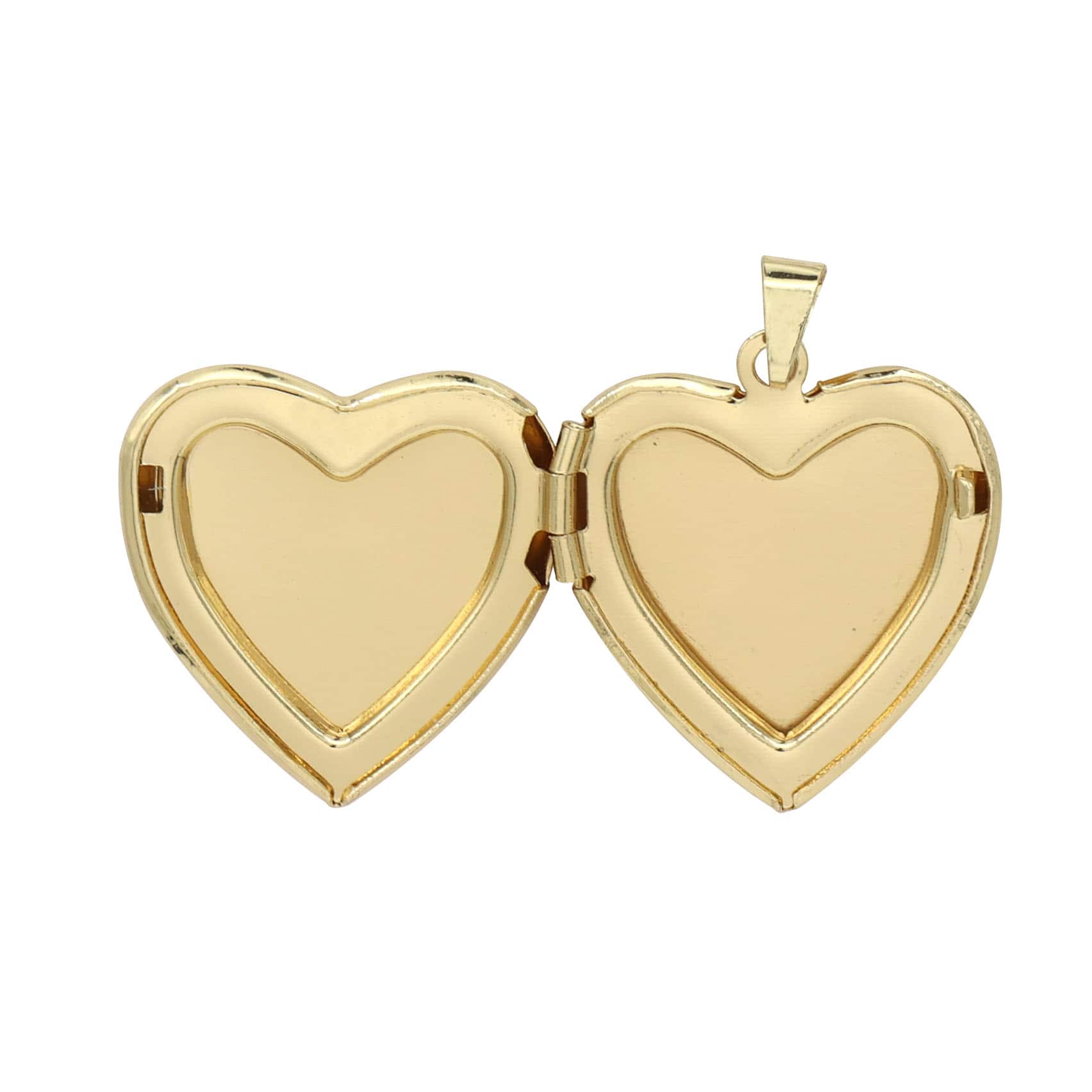 Gold & White Enamel Heart Locket by Bead Landing™