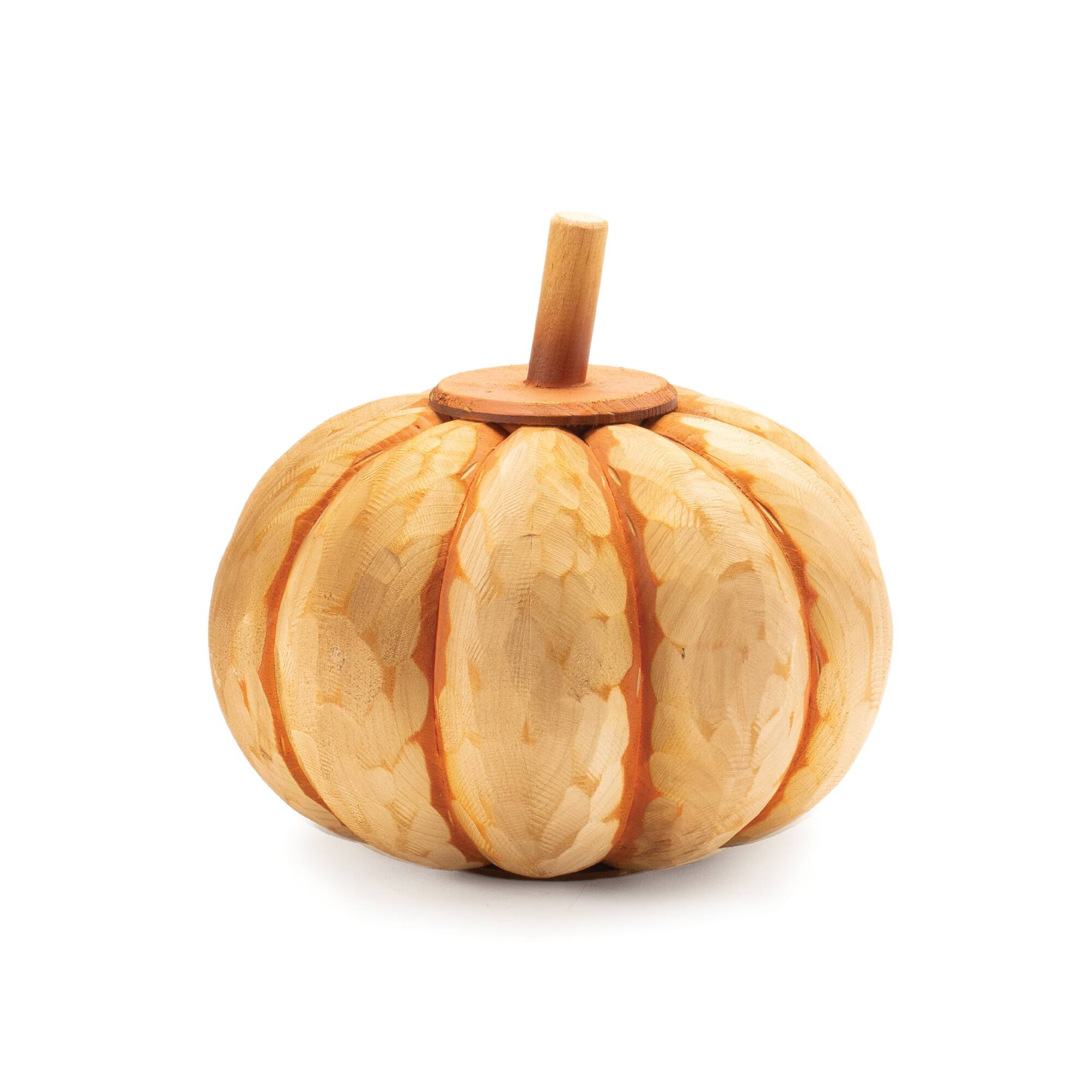 Melrose Carved Fir Wood Pumpkin Décor Set