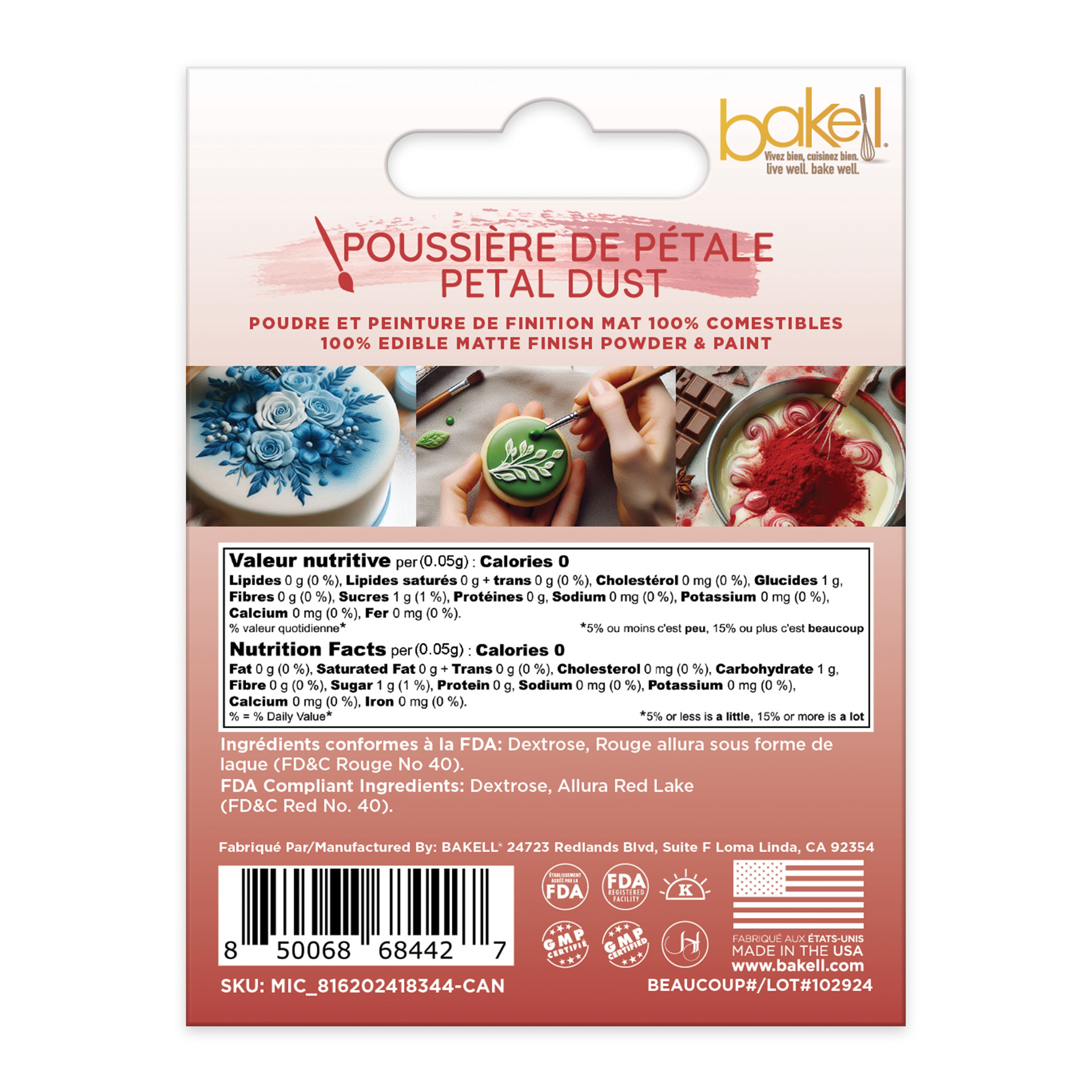 Bakell® Petal Dust Edible Matte Finish Powder