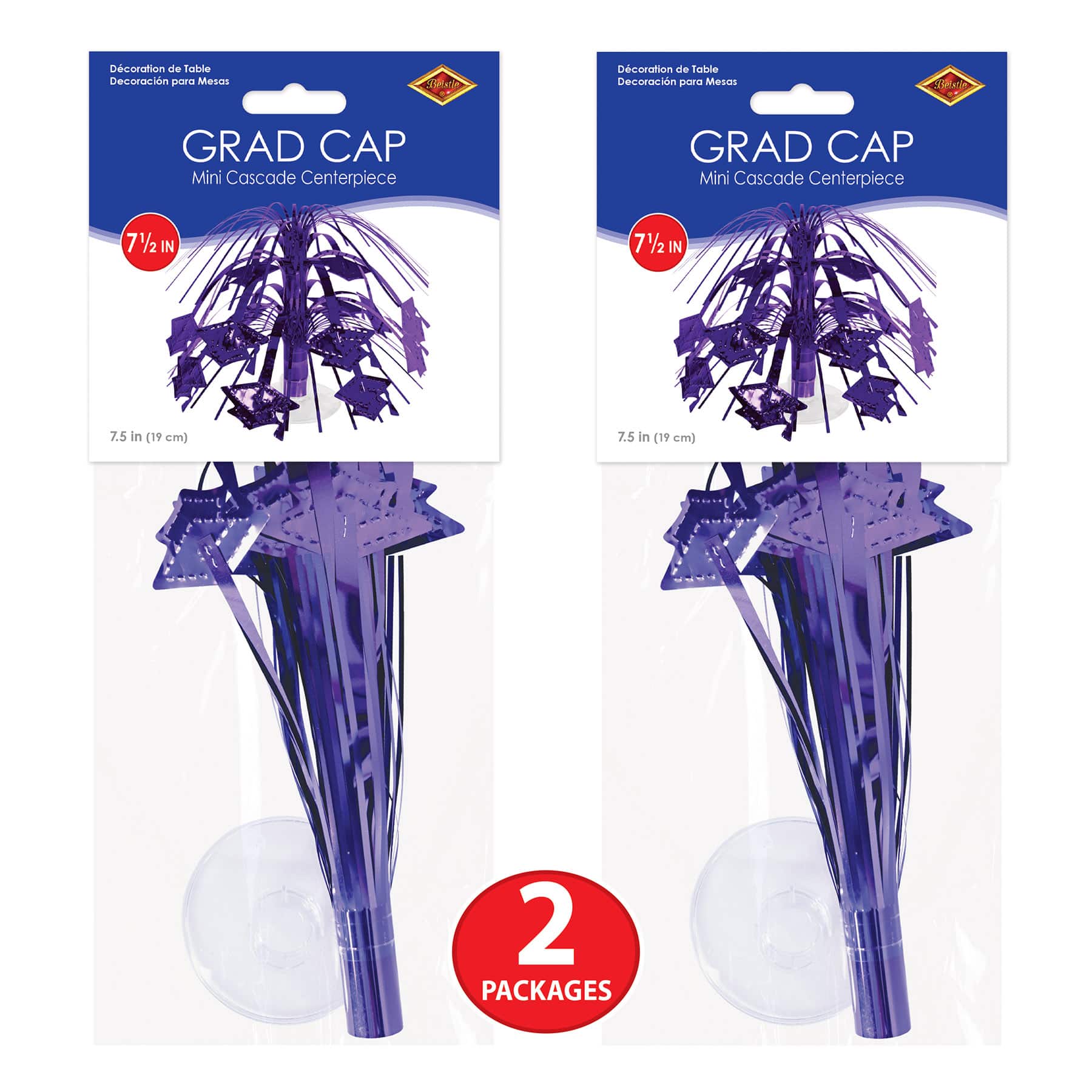 Beistle 7.5" Grad Cap Mini Cascade Centerpieces