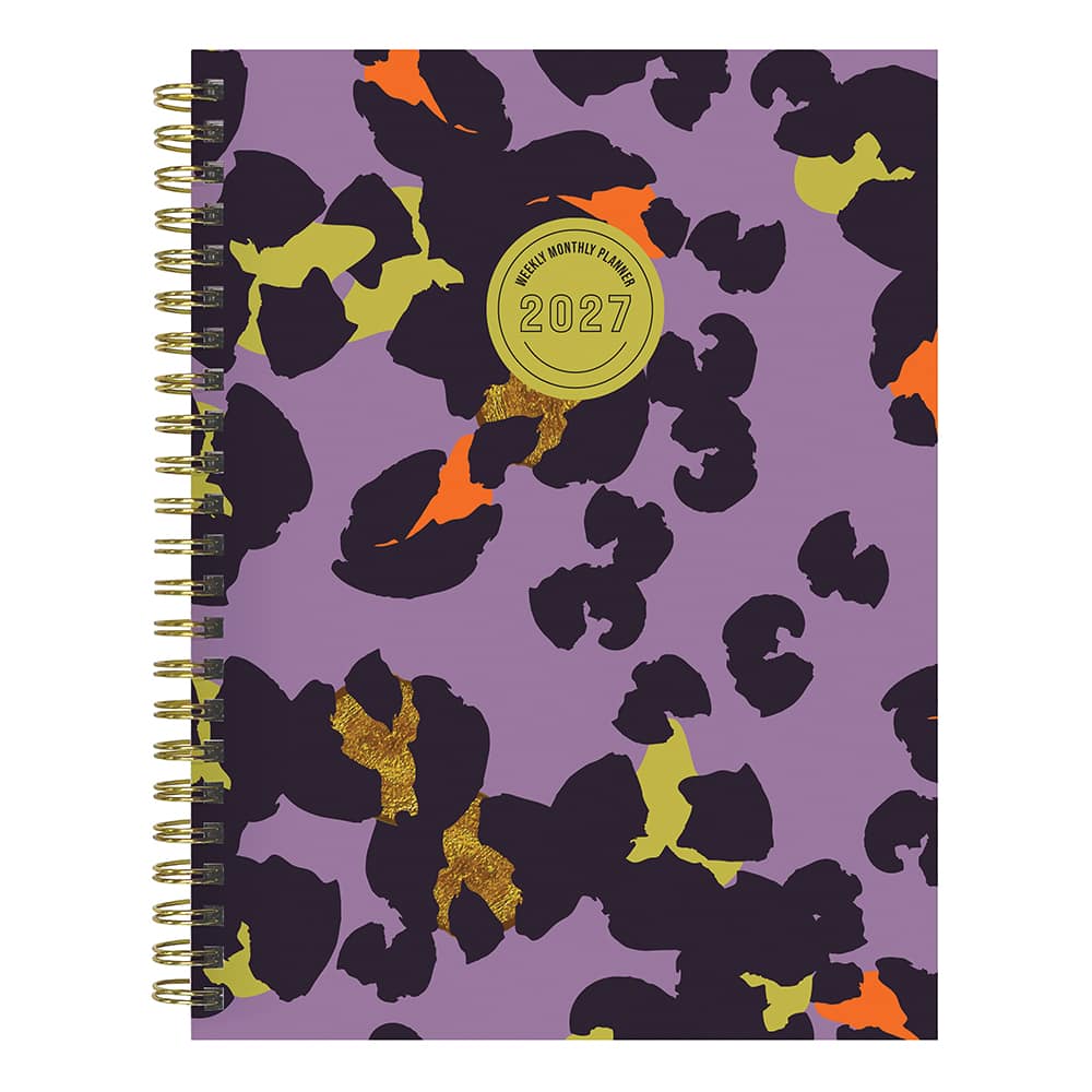 2027 Lilac Leopard Medium Weekly Monthly Planner