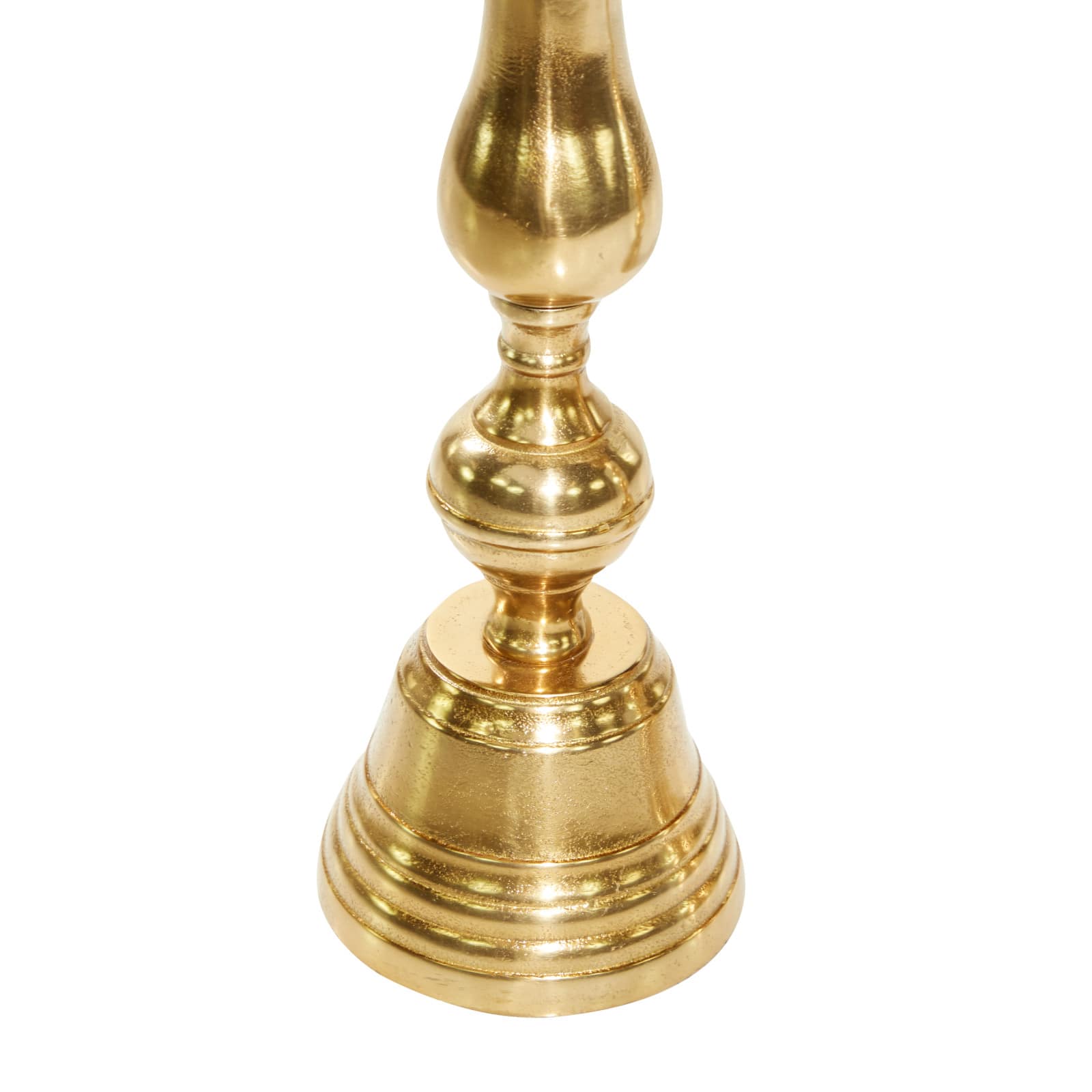 Gold Aluminum Traditional Candle Holder Set
