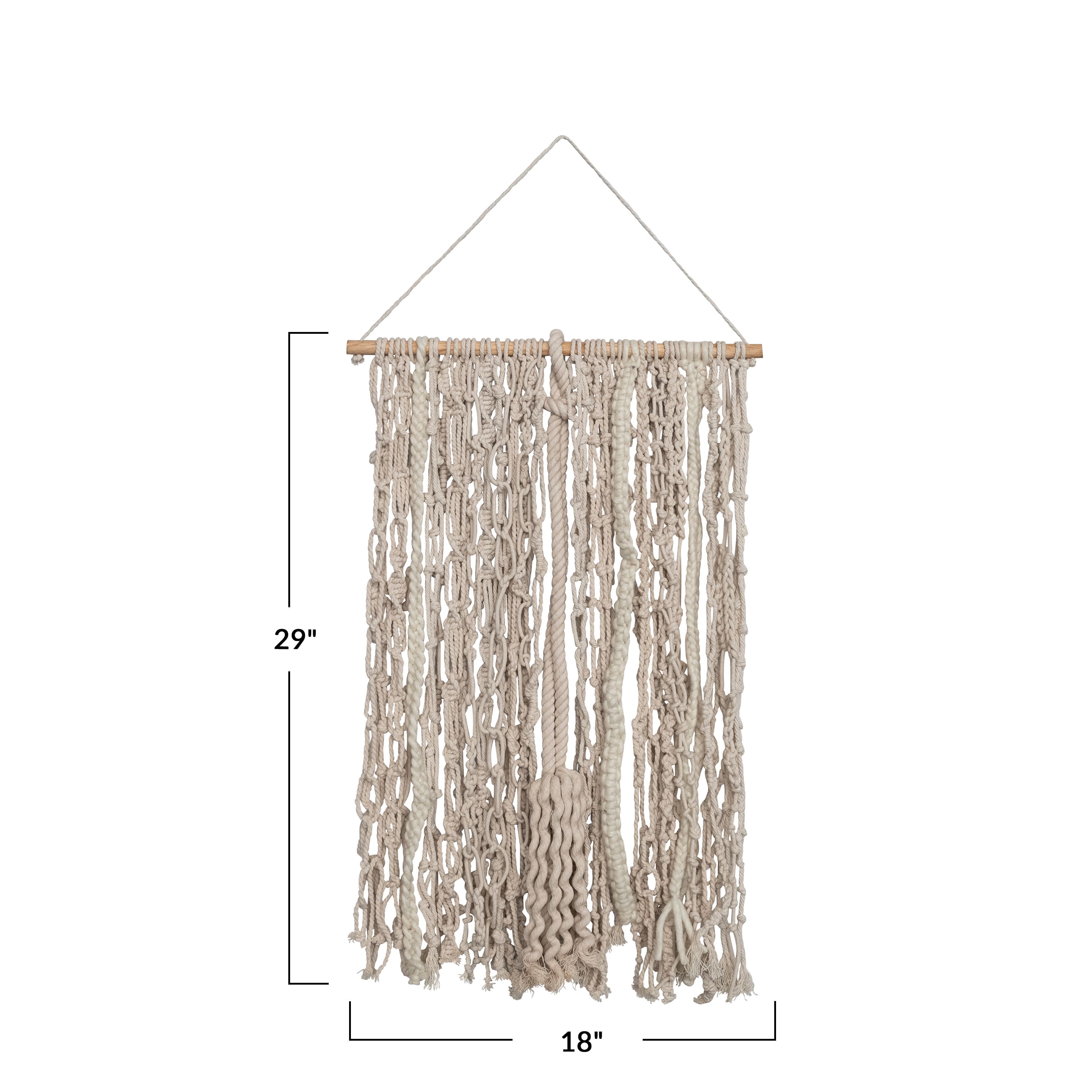 Hello Honey® Natural Cotton Macramé Wall Hanging