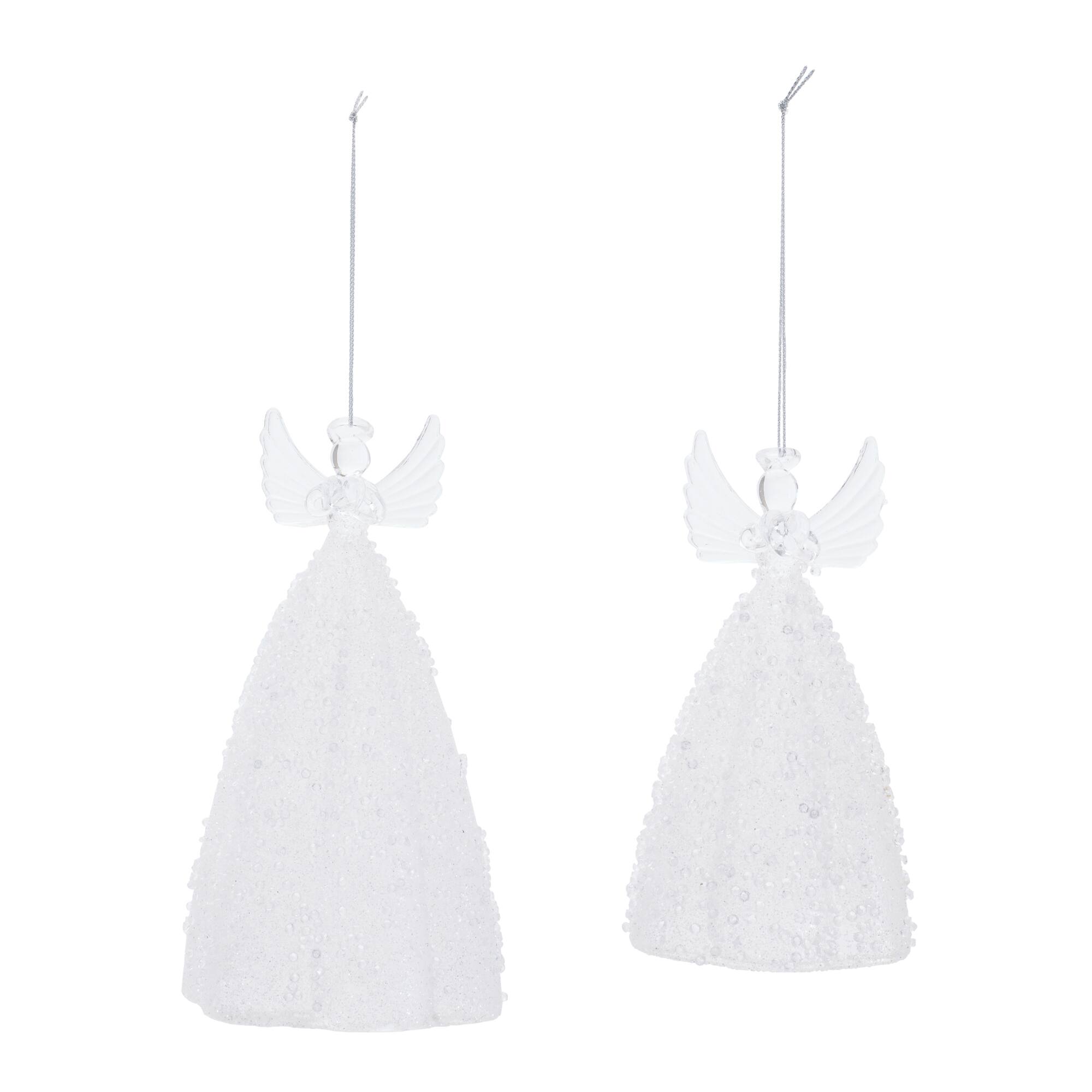 Melrose Glass Angel Ornament Set