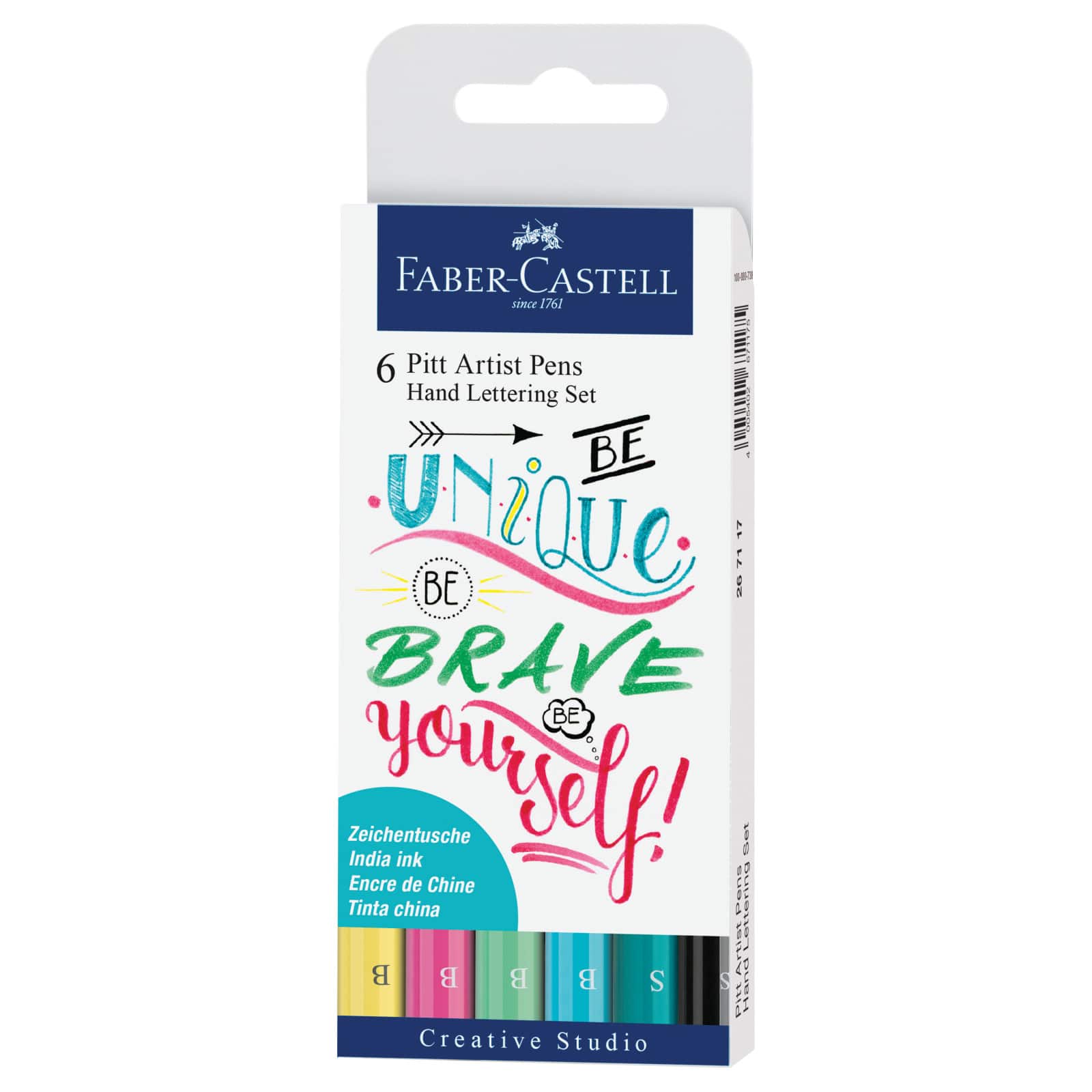 Faber-Castell® PITT® 6 Color Artist Pens Hand Lettering Wallet Set I