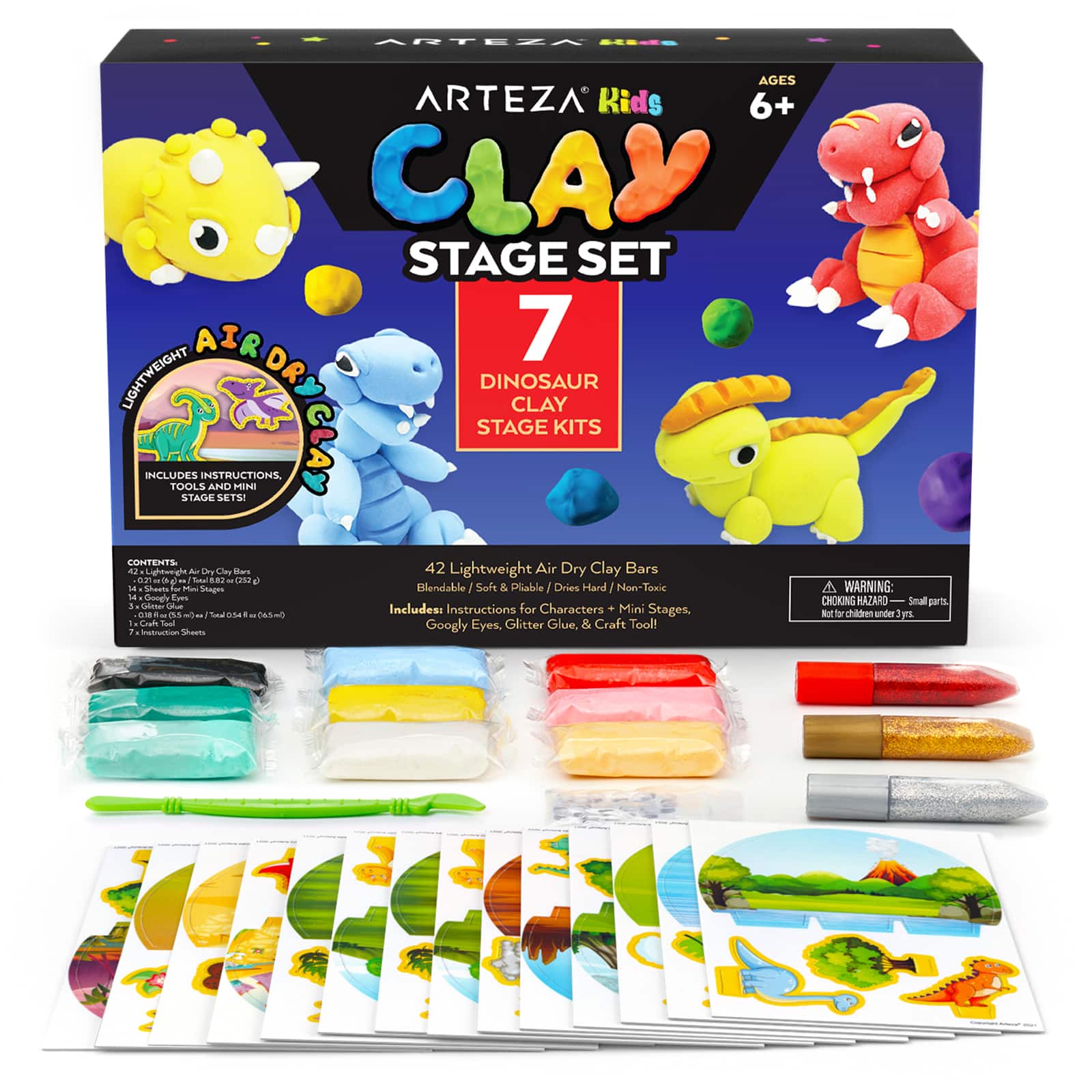 Arteza® Kids Dinosaurs Small Stage Clay Kit