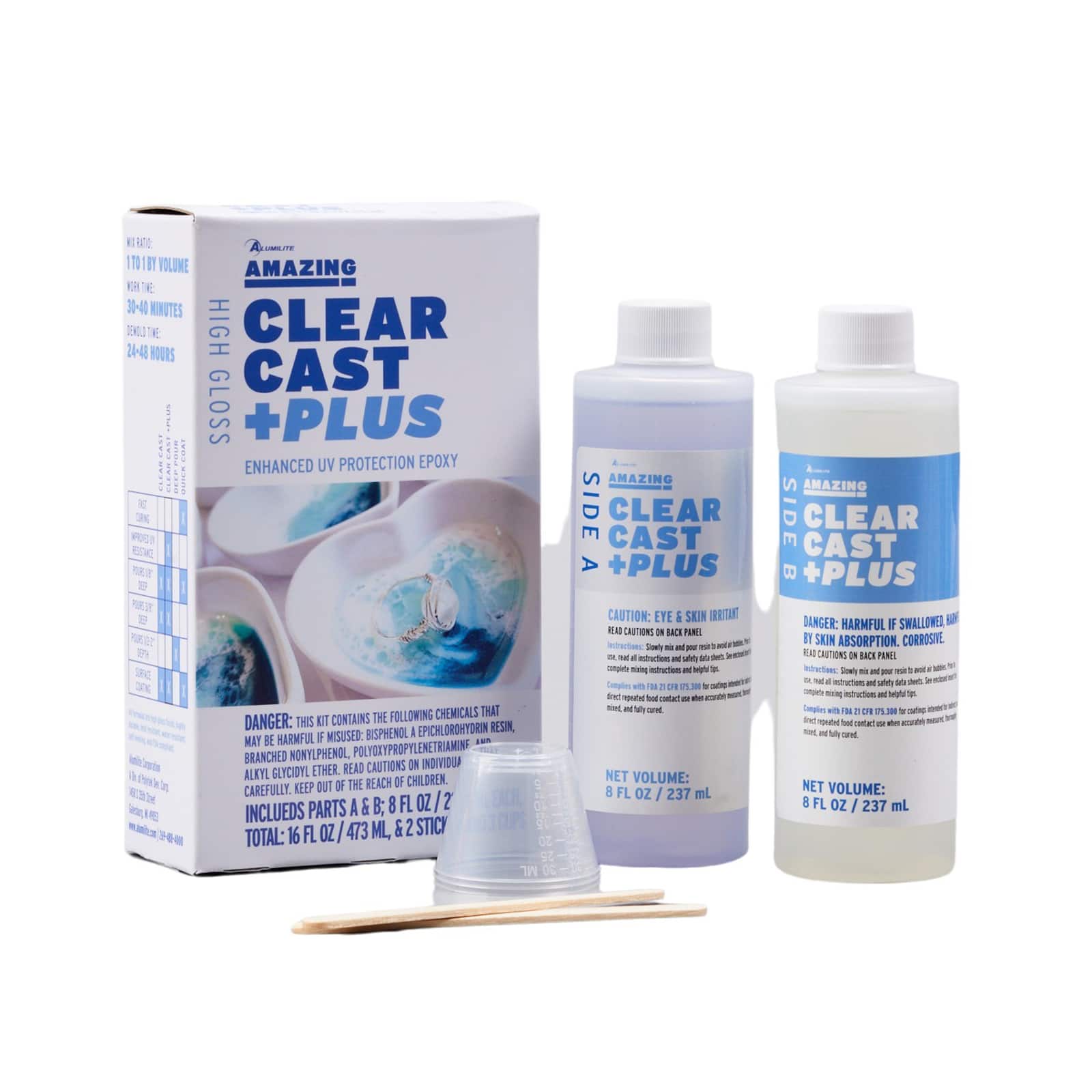 8 Pack: Alumilite™ 16oz. High Gloss Amazing Clear Cast +Plus