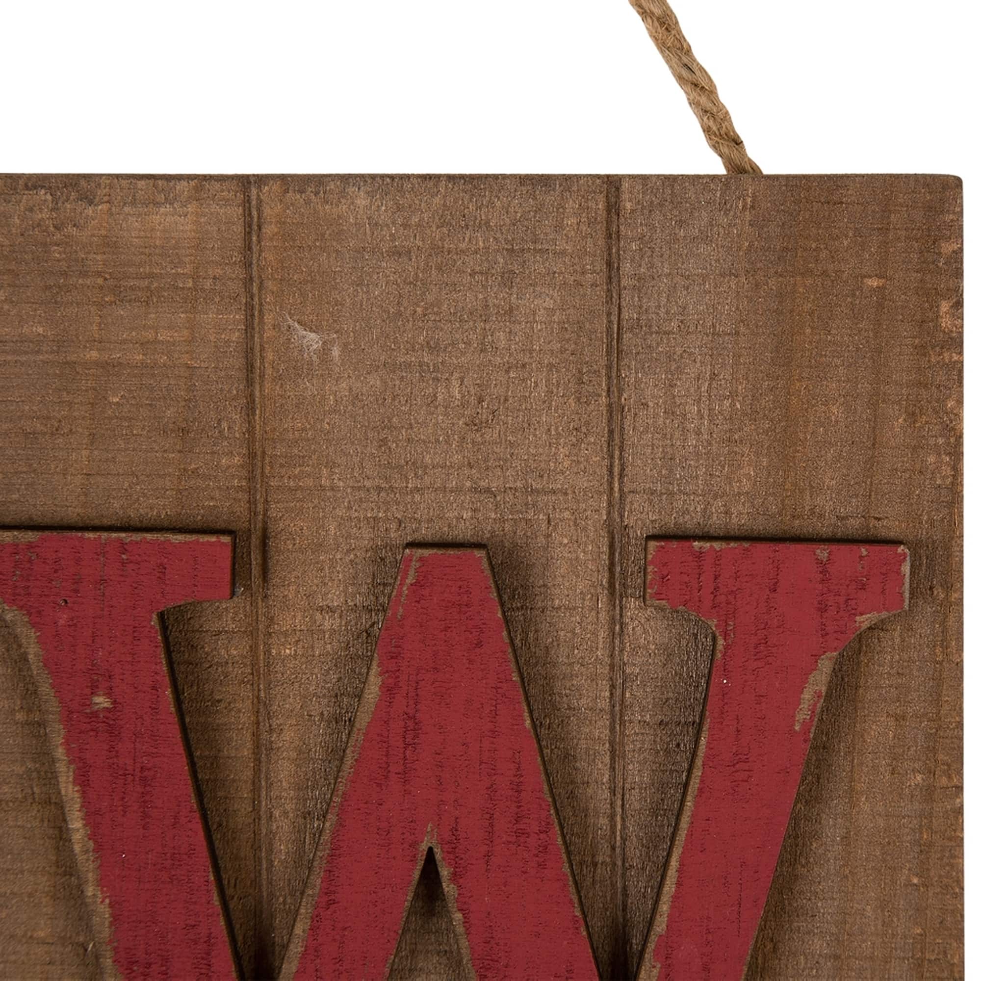 Glitzhome® 42" Wood Welcome Stars Porch Sign