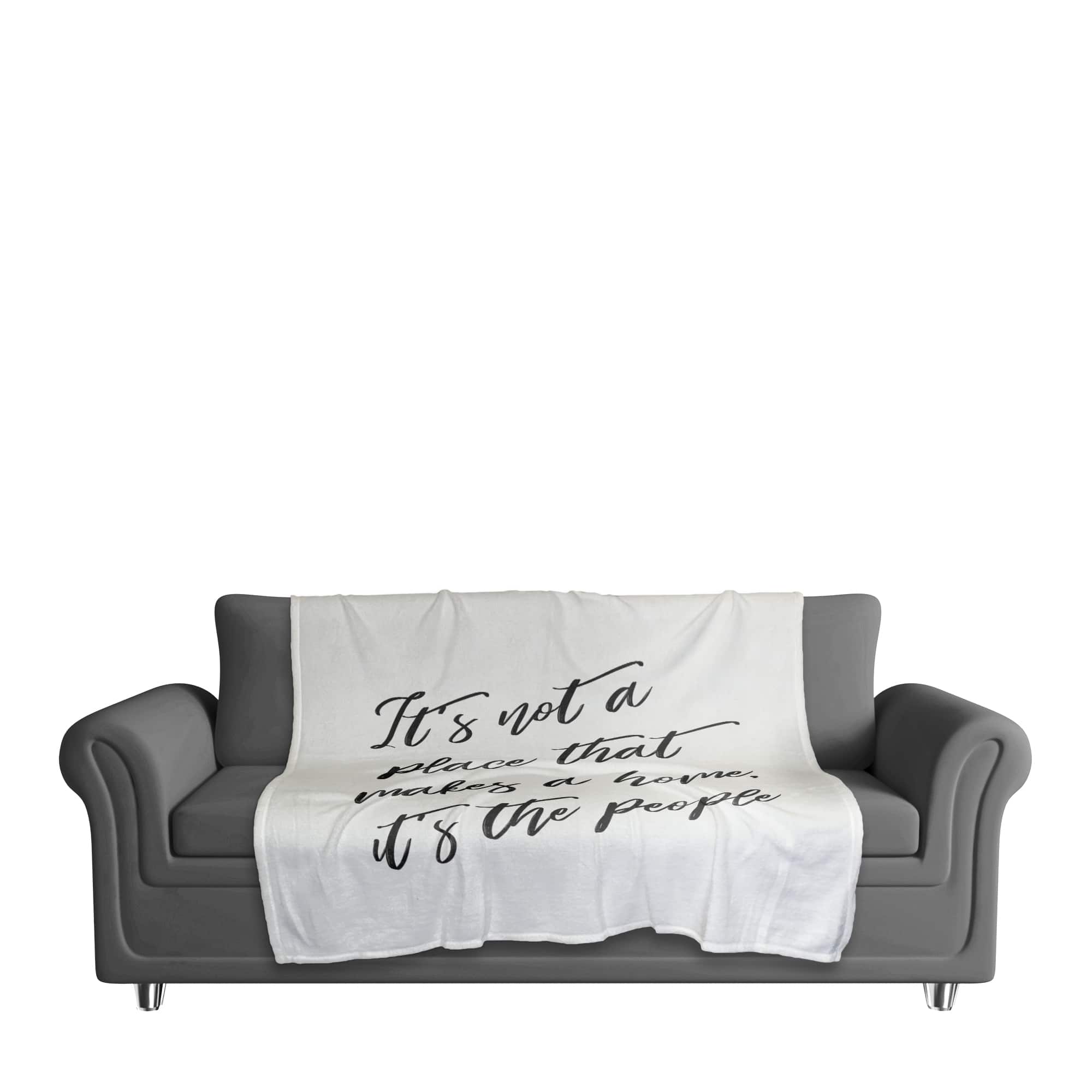 50" x 60" Makes a Home Coral Fleece Throw Blanket