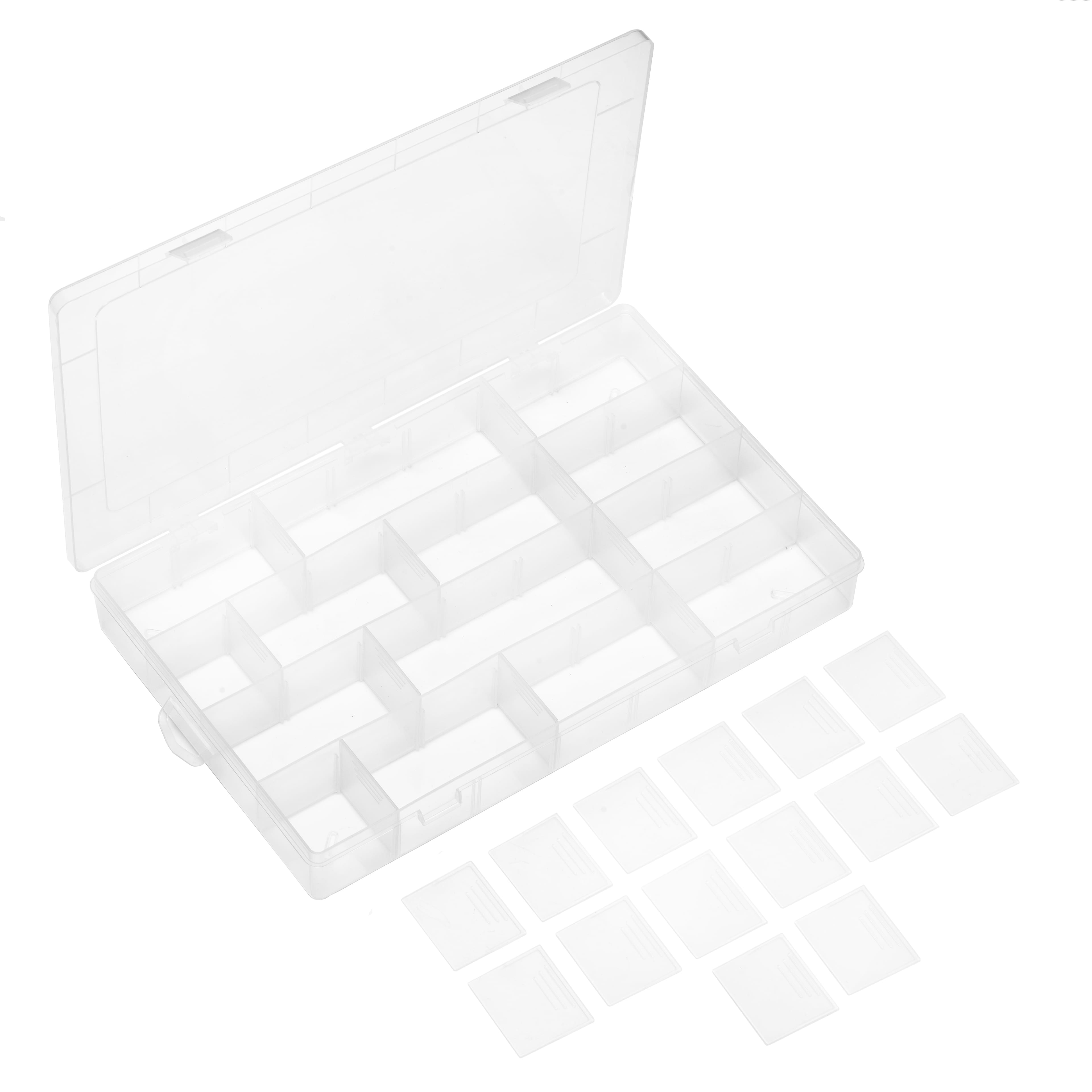 13.5" x 8.5" Clear Adjustable Plastic Storage Case by Simply Tidy®