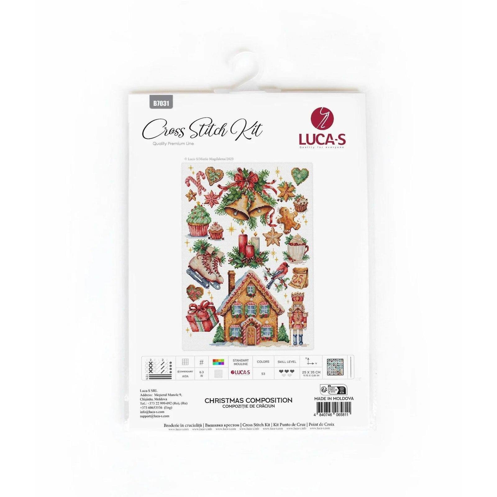Luca-S Christmas Composition Counted Cross-Stitch Kit