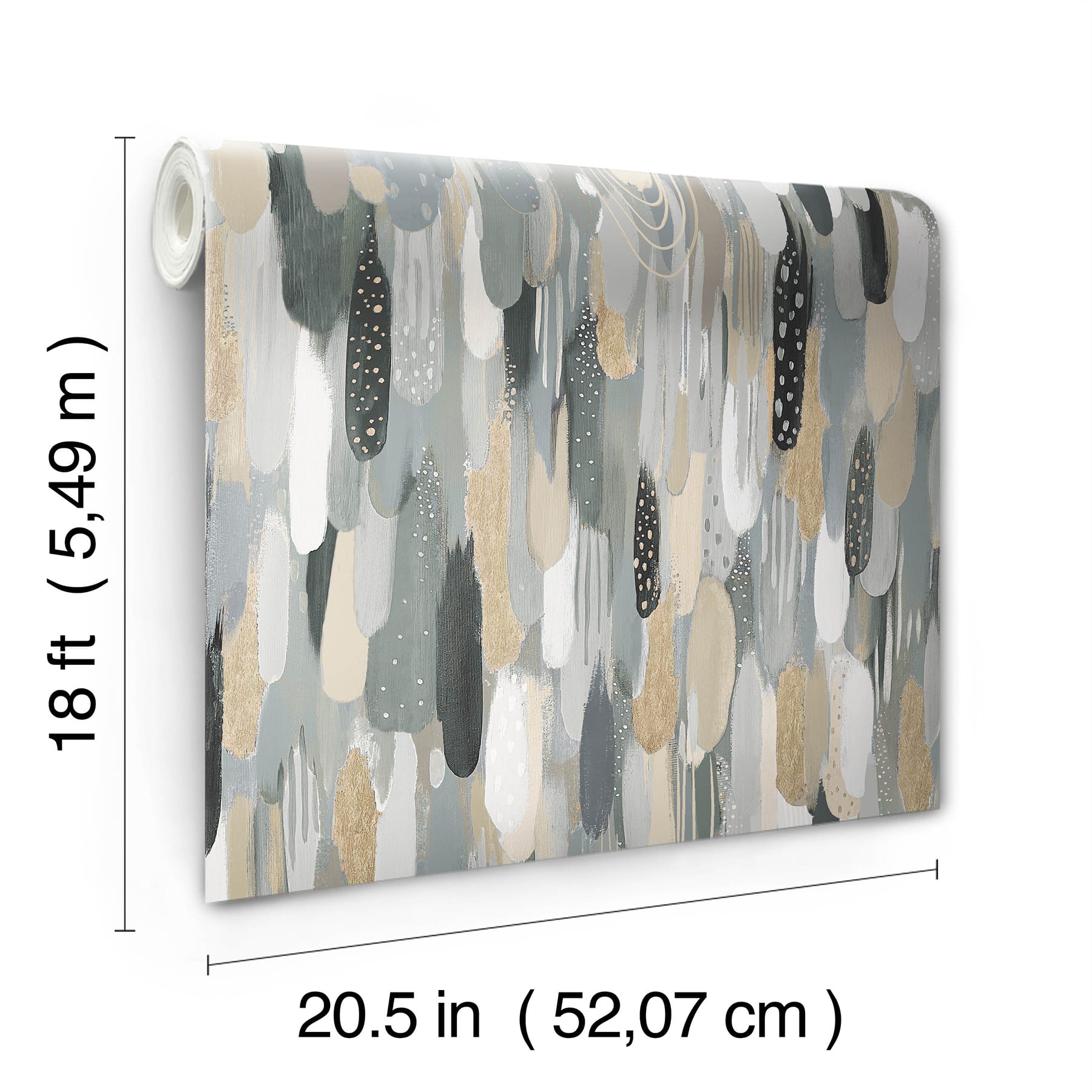 RoomMates Neutral Brushstroke Peel & Stick Wallpaper