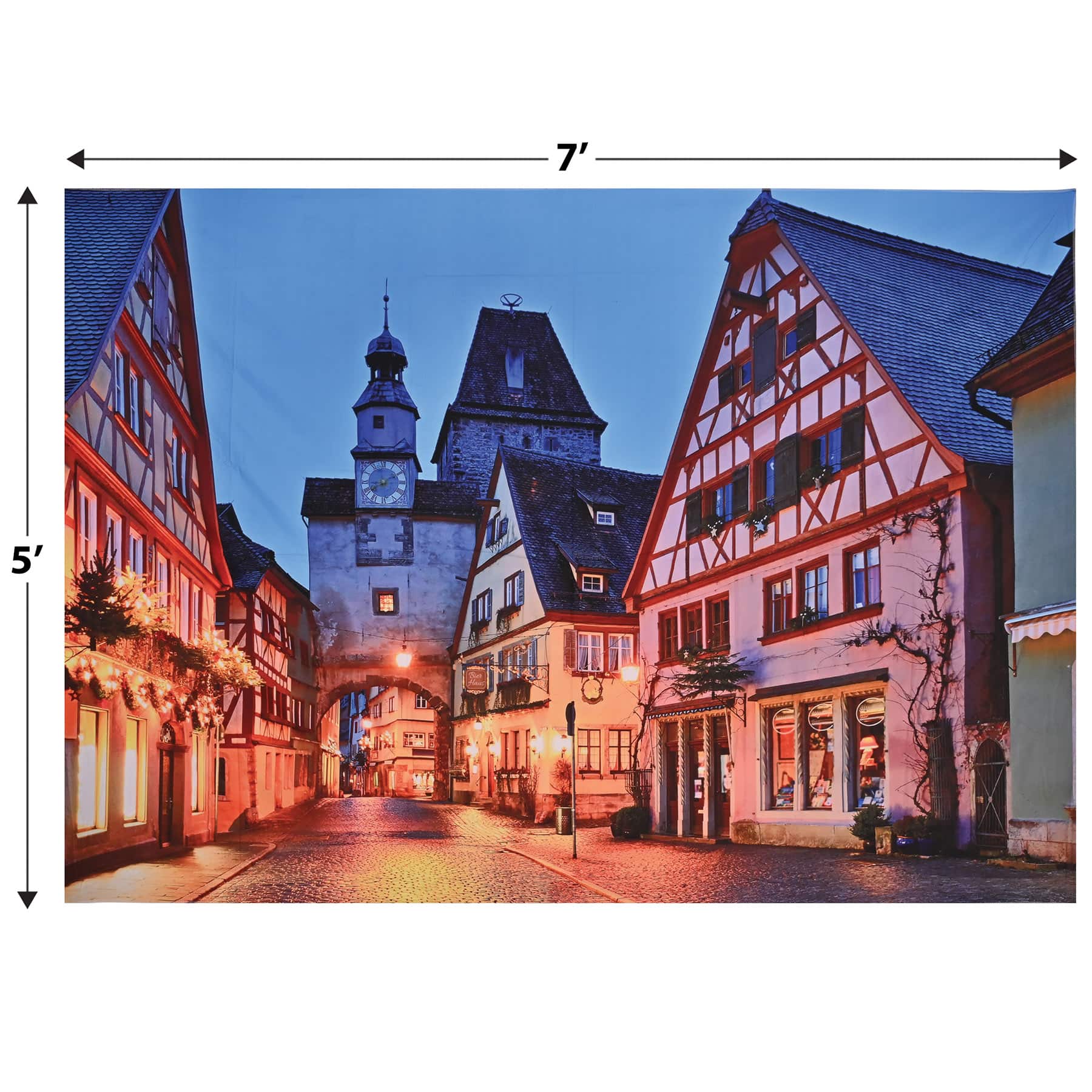 Beistle 5ft. x 7ft. Oktoberfest German Town Fabric Backdrop