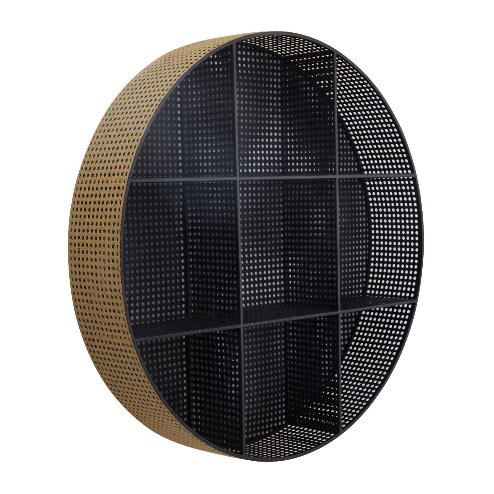 Black Modern Wall Shelf, 32" x 6" x 32"