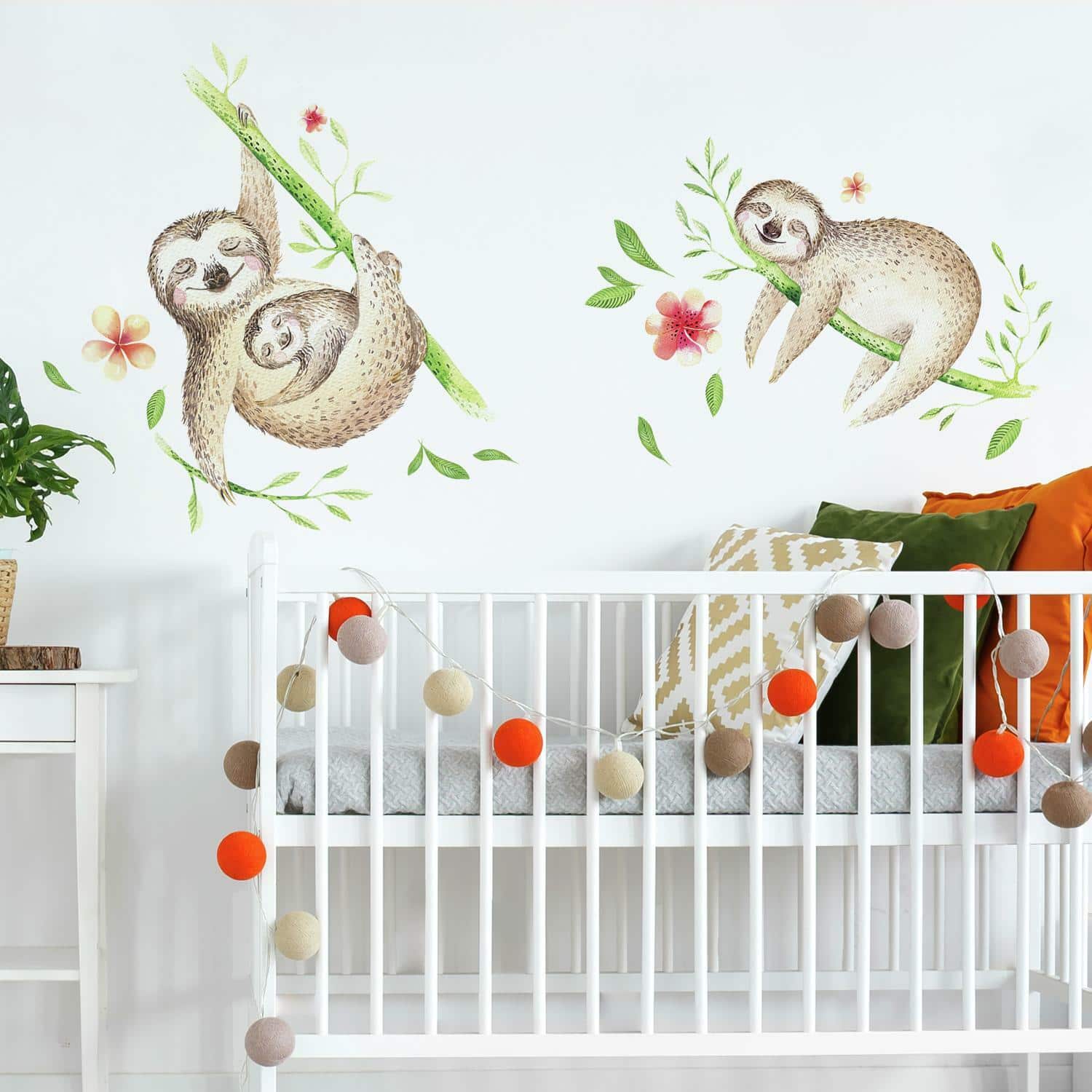 RoomMates Lazy Sloth Peel & Stick Giant Wall Decals