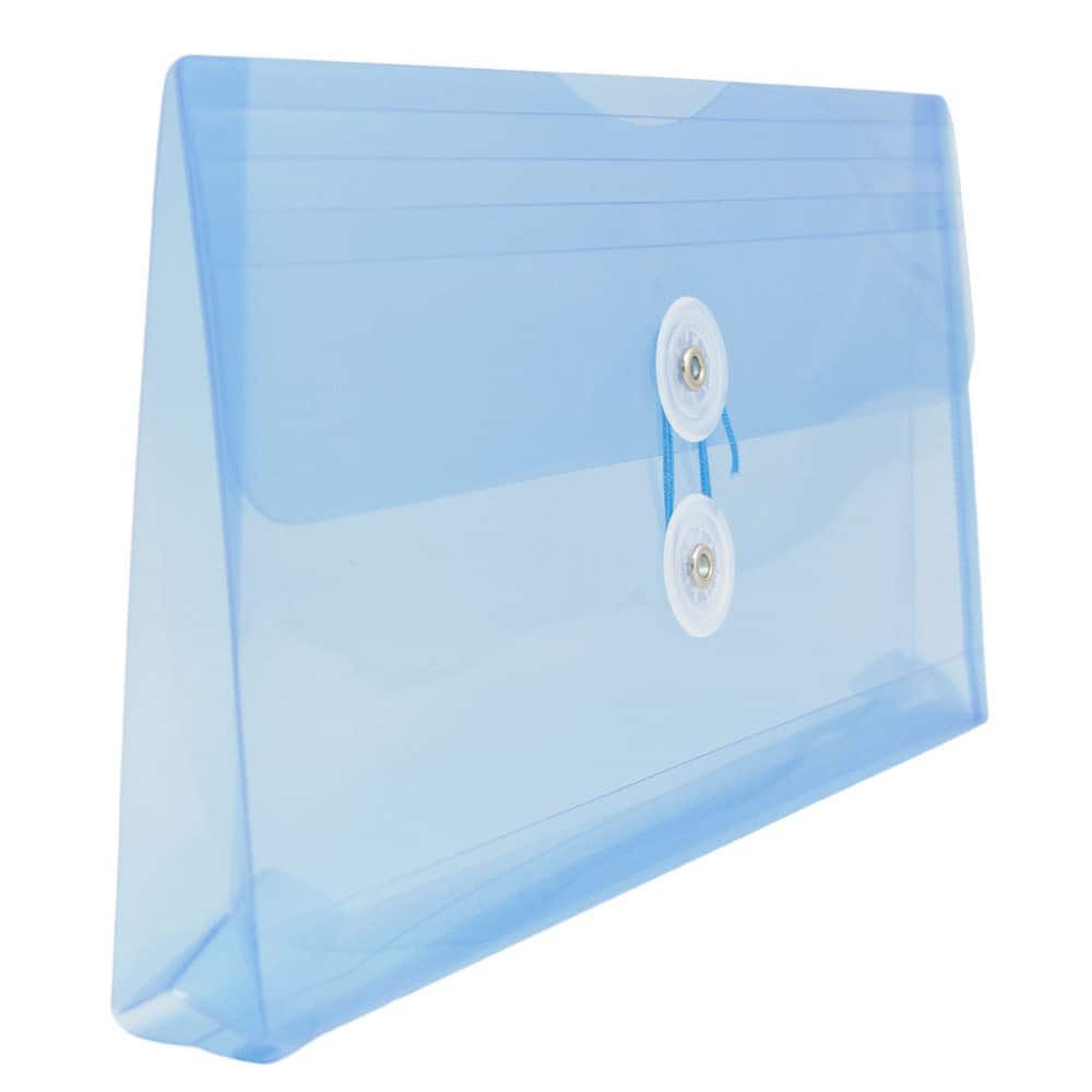 JAM Paper #10 Plastic Envelopes with Button & String Tie Closure