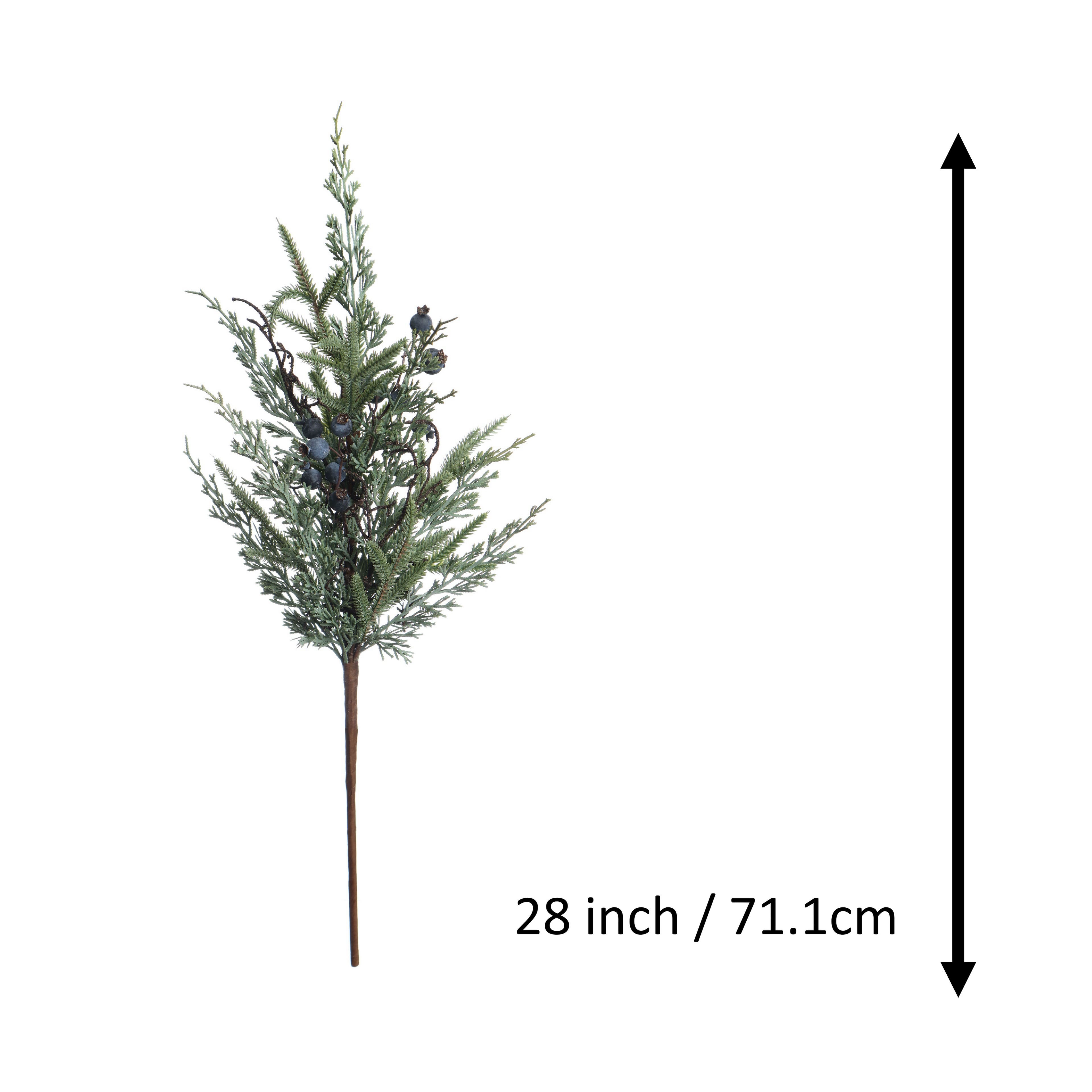 28" Norfolk Cedar & Blue Berry Mix Real Touch Stem by Ashland®