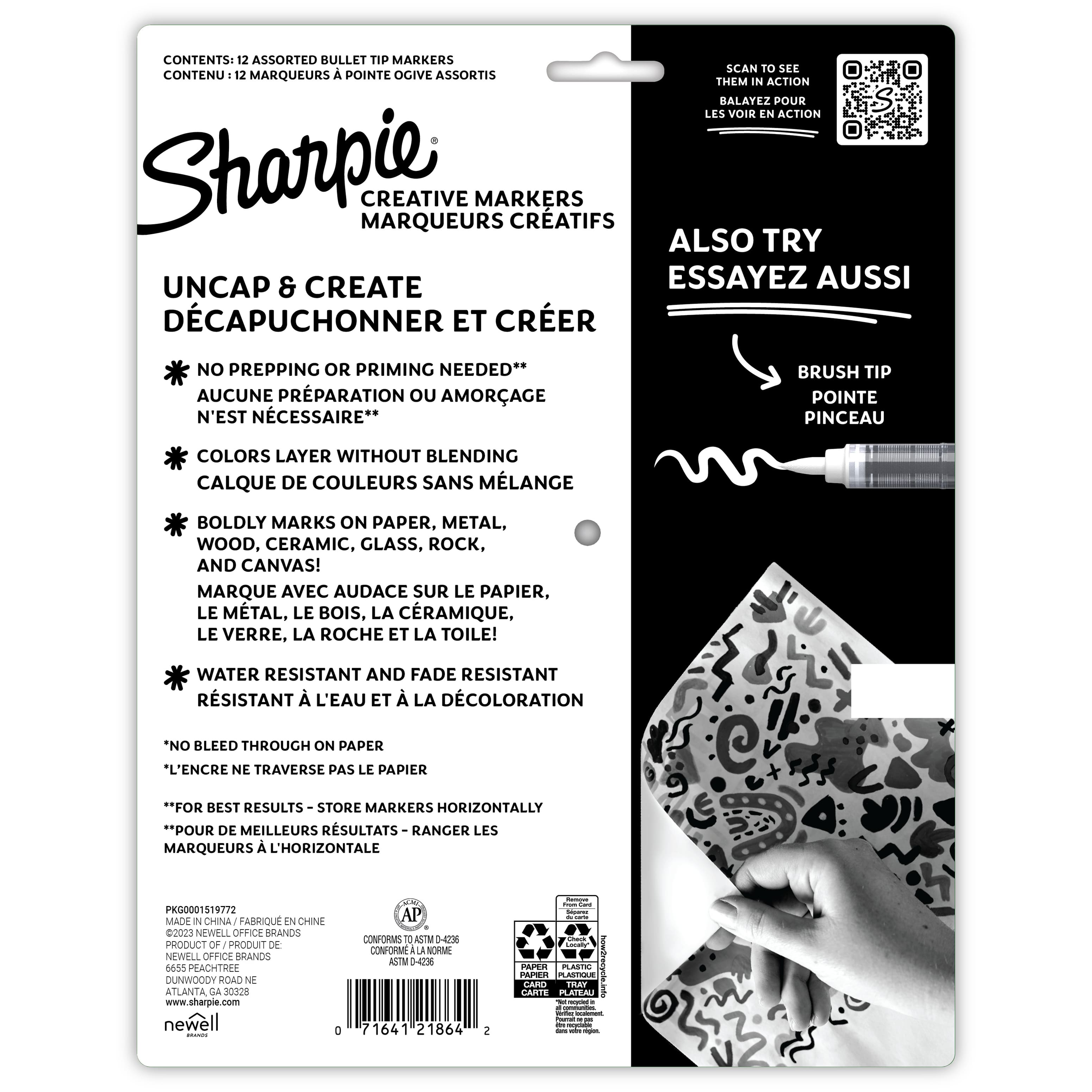 Sharpie® 12 Colour Bullet Tip Creative Markers